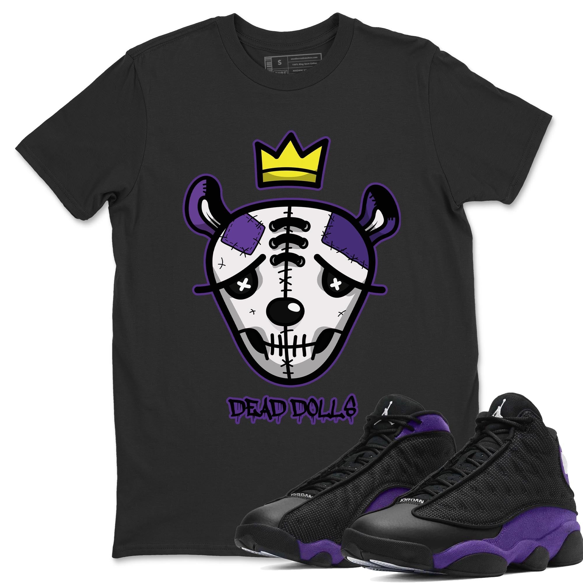 Dead Dolls Face Unisex Tops - Air Jordan 13 Court Purple