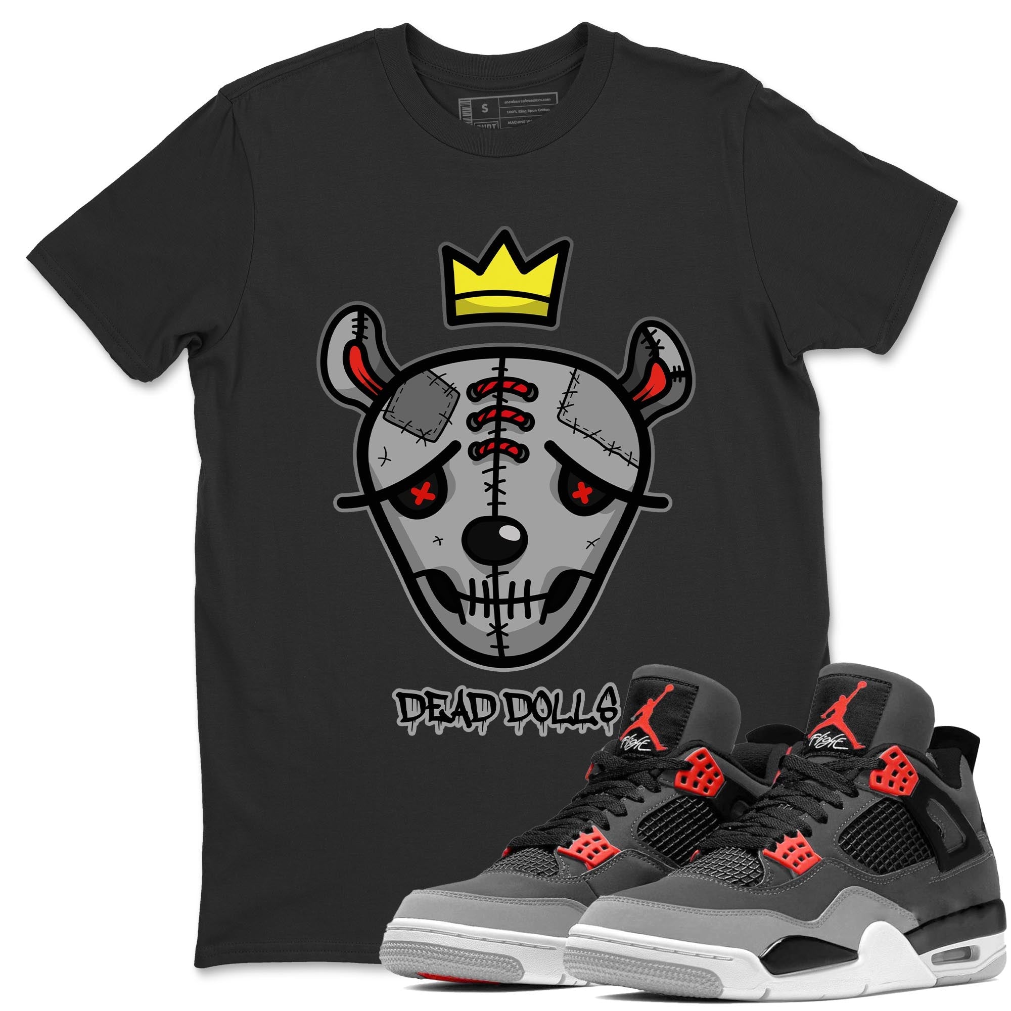 Dead Dolls Face Unisex Tops - Air Jordan 4 Infrared