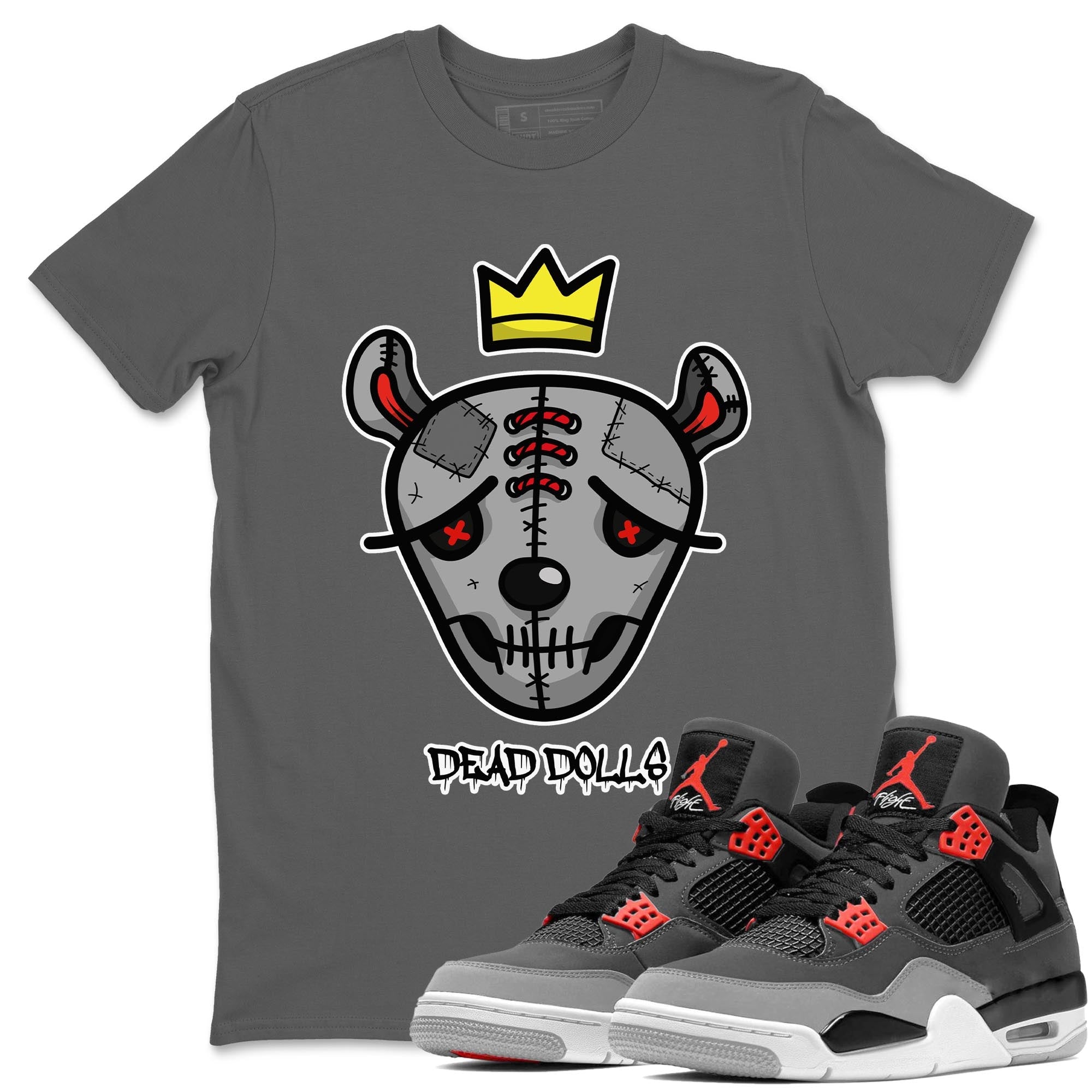 Dead Dolls Face Unisex Tops - Air Jordan 4 Infrared
