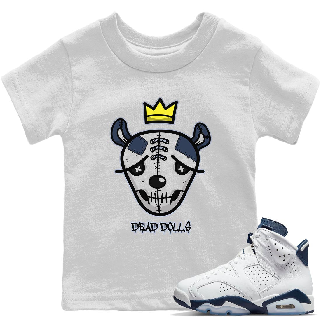 Dead Dolls Face Kids Tops - Air Jordan 6 Midnight Navy
