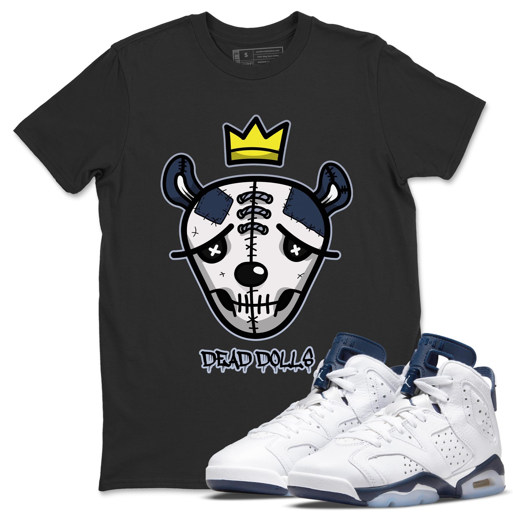 Dead Dolls Face Unisex Tops - Air Jordan 6 Midnight Navy