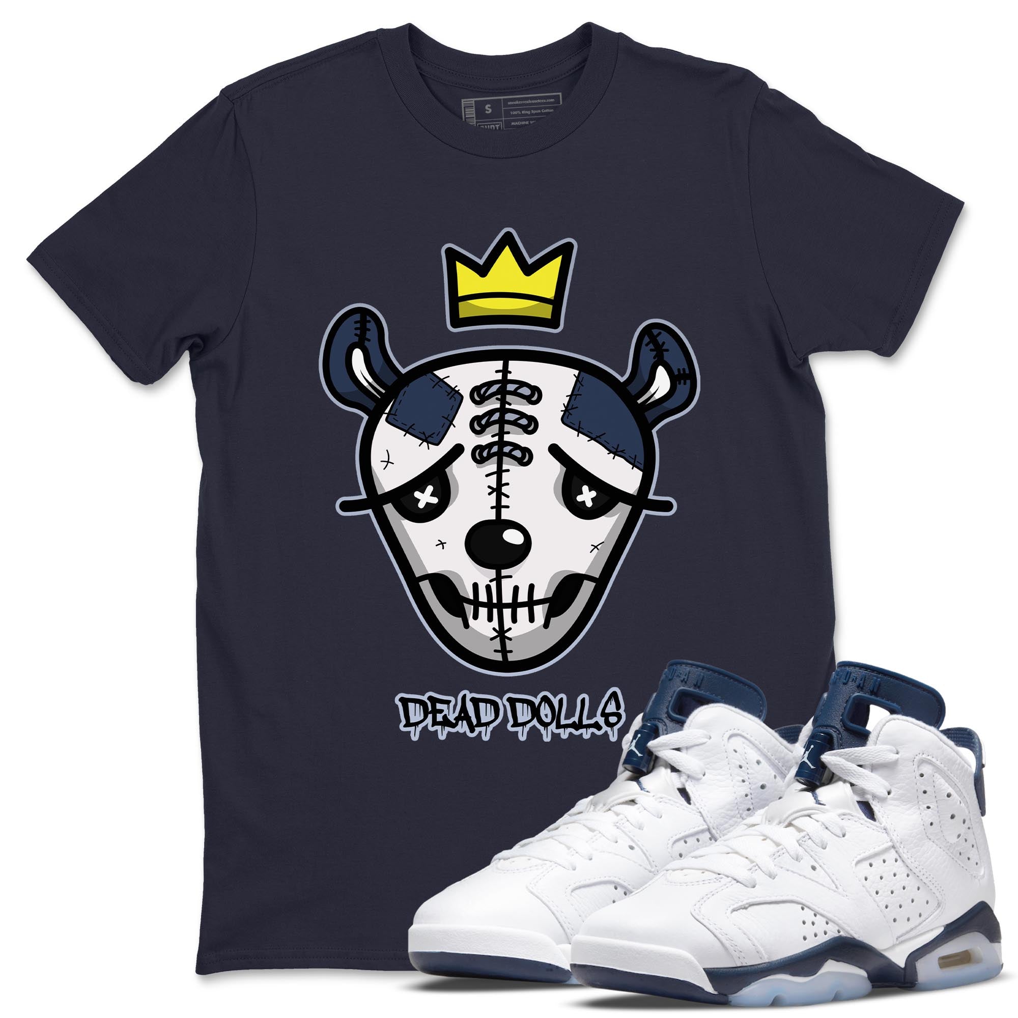 Dead Dolls Face Unisex Tops - Air Jordan 6 Midnight Navy