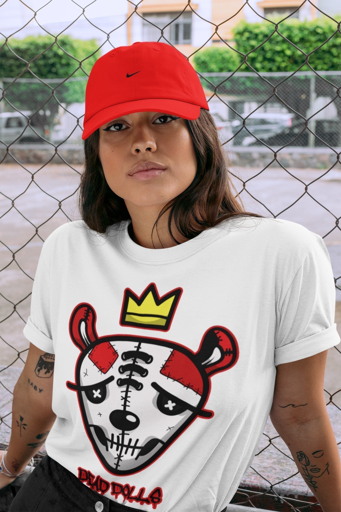 Dead Dolls Face Unisex Tops - Air Jordan 9 Chile Red