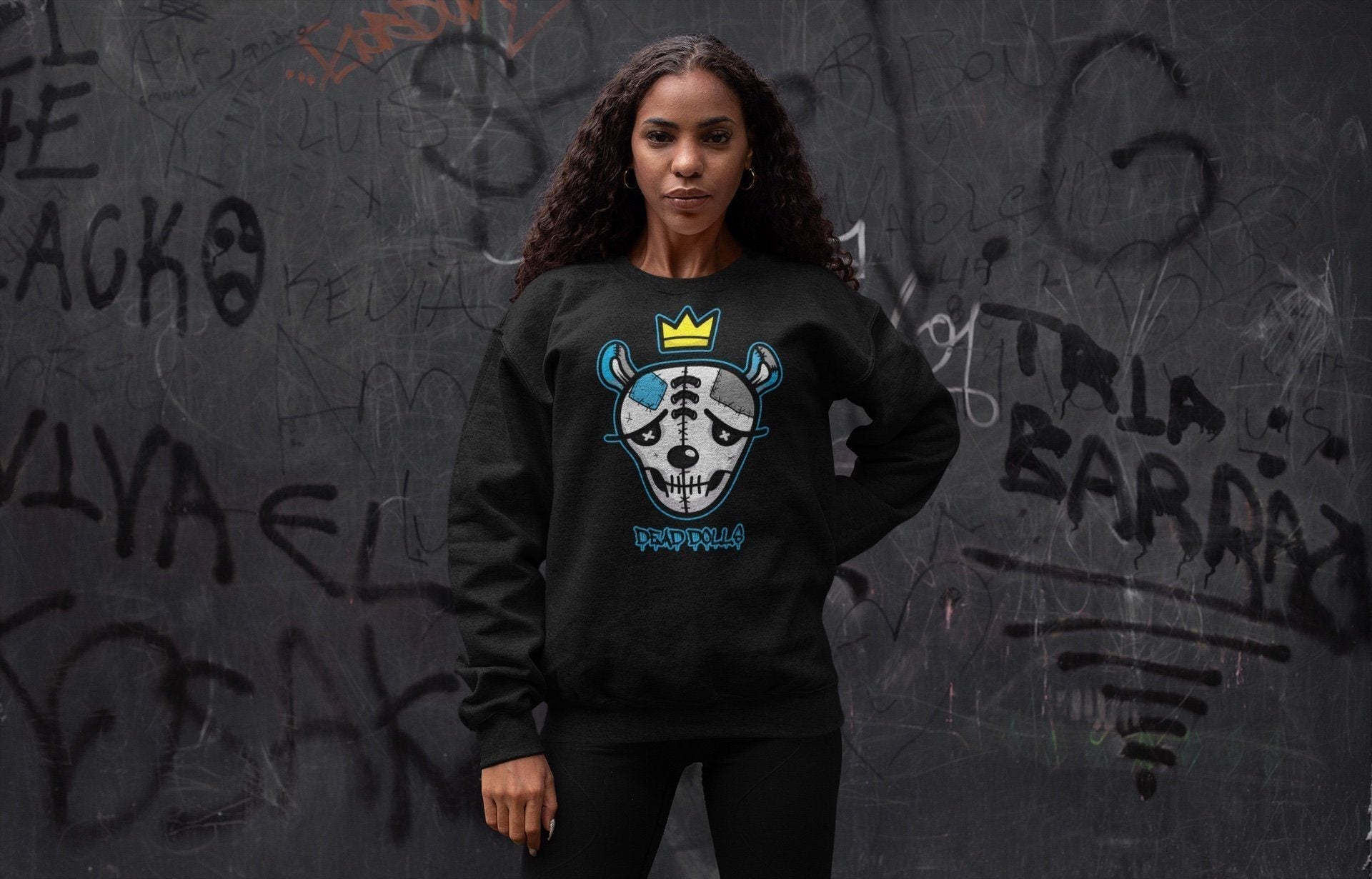 Dead Dolls Face Unisex Tops - Yeezy 700 Bright Cyan