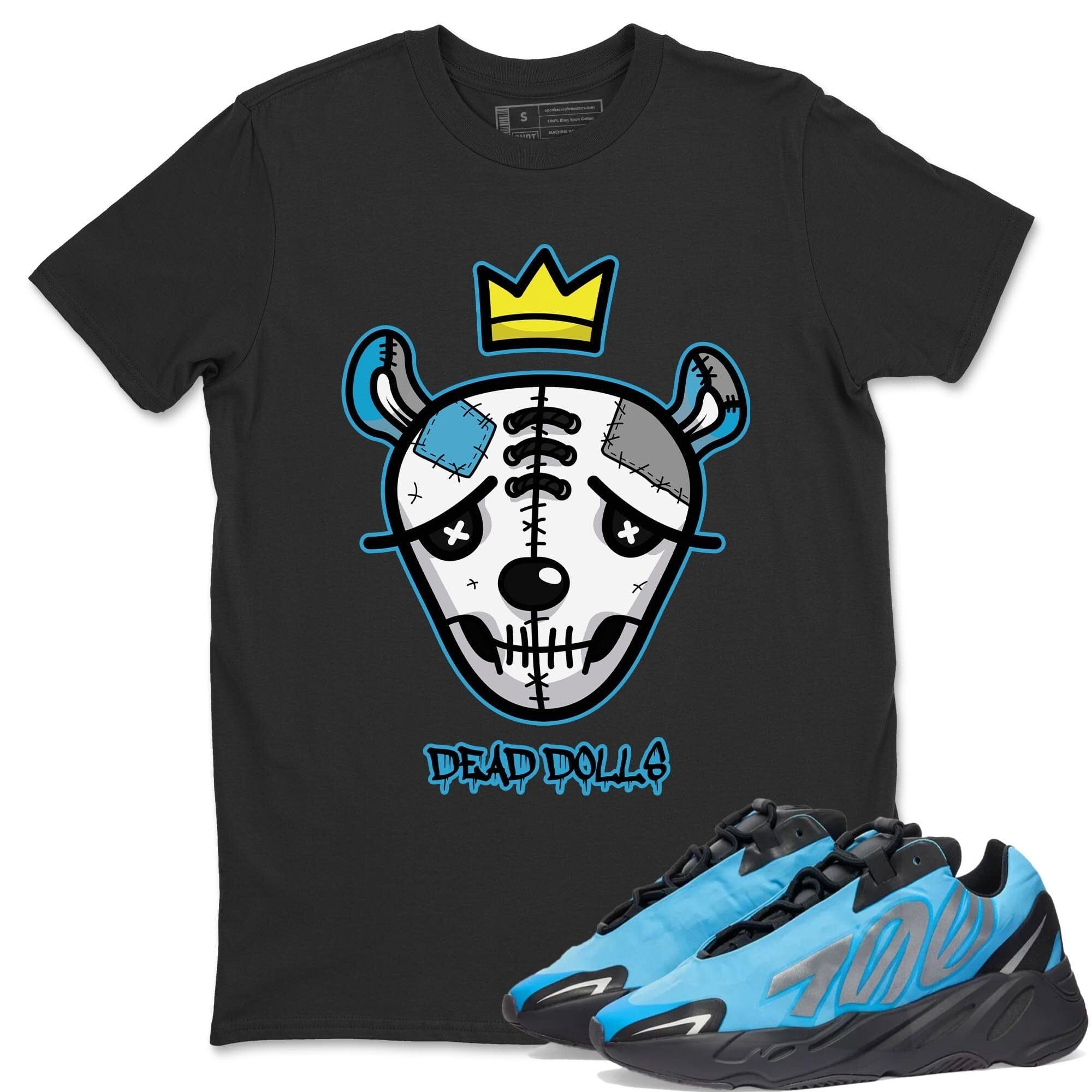 Dead Dolls Face Unisex Tops - Yeezy 700 Bright Cyan