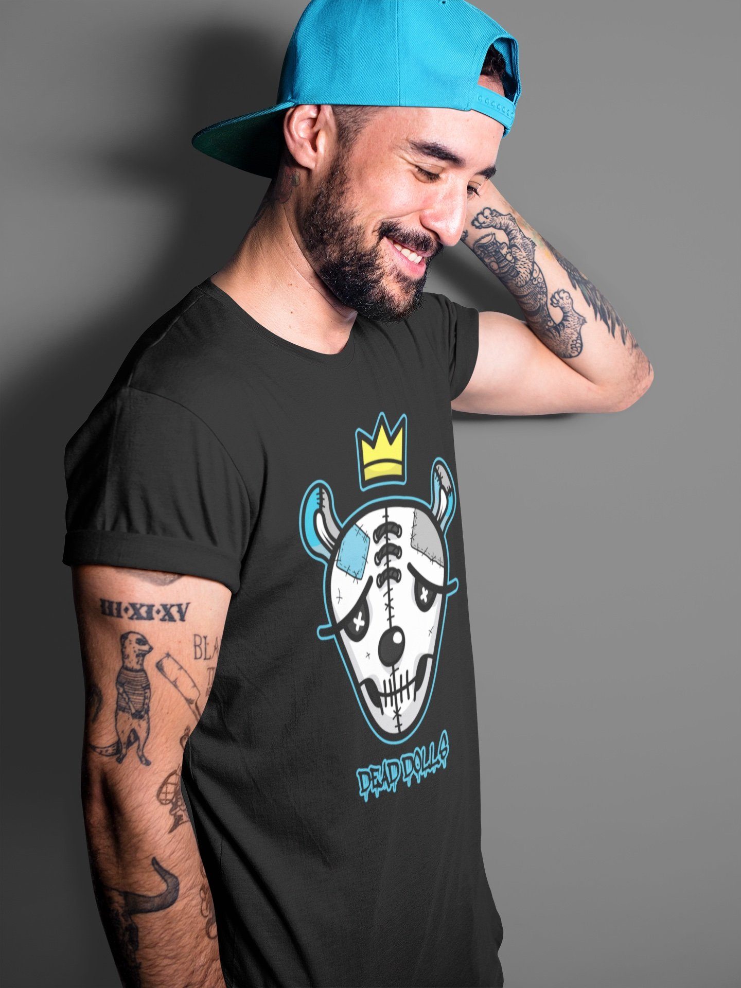 Dead Dolls Face Unisex Tops - Yeezy 700 Bright Cyan