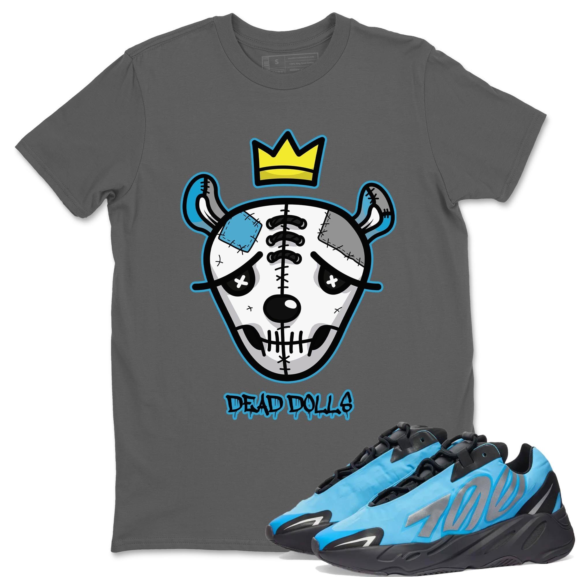 Dead Dolls Face Unisex Tops - Yeezy 700 Bright Cyan
