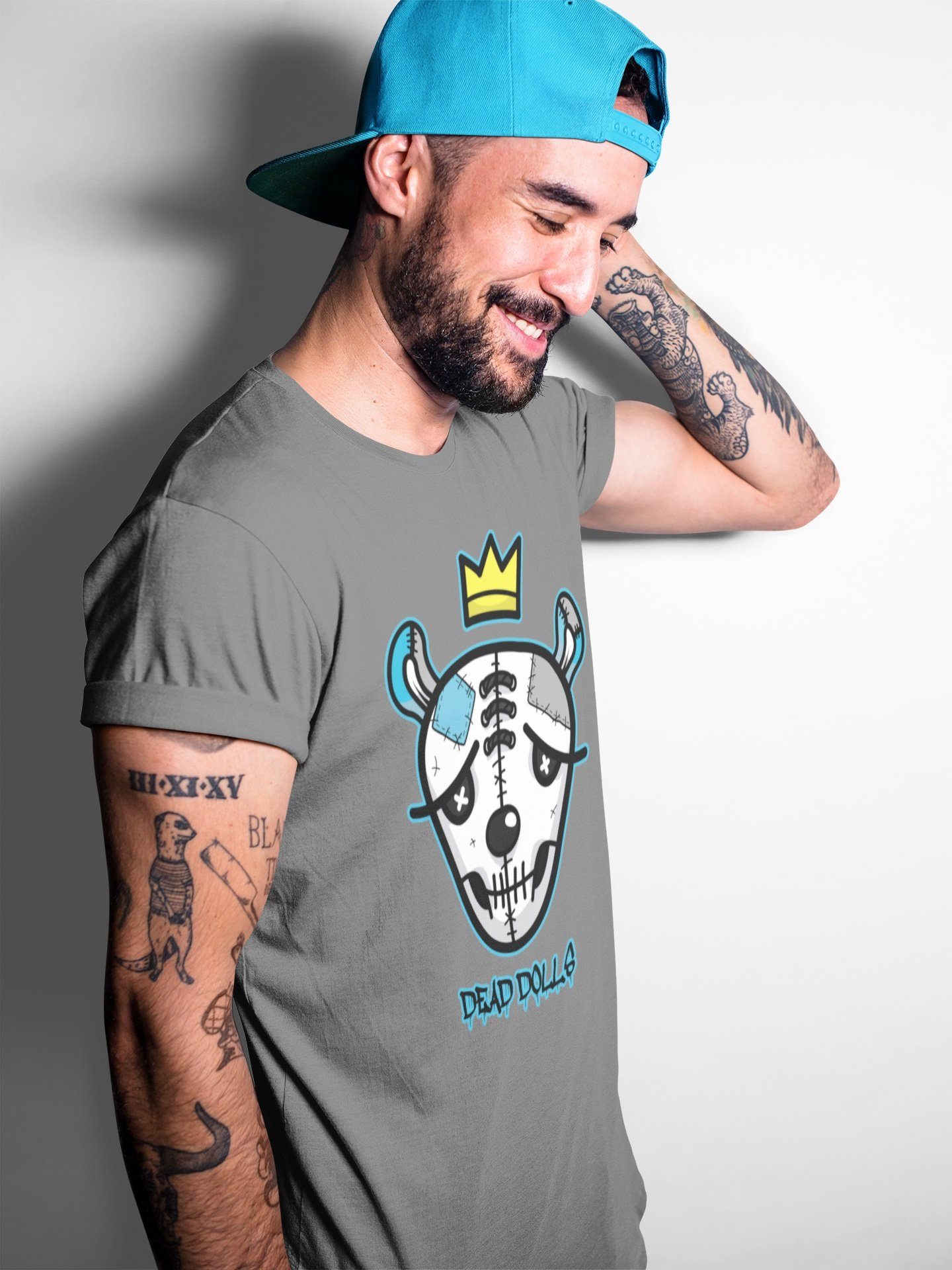 Dead Dolls Face Unisex Tops - Yeezy 700 Bright Cyan