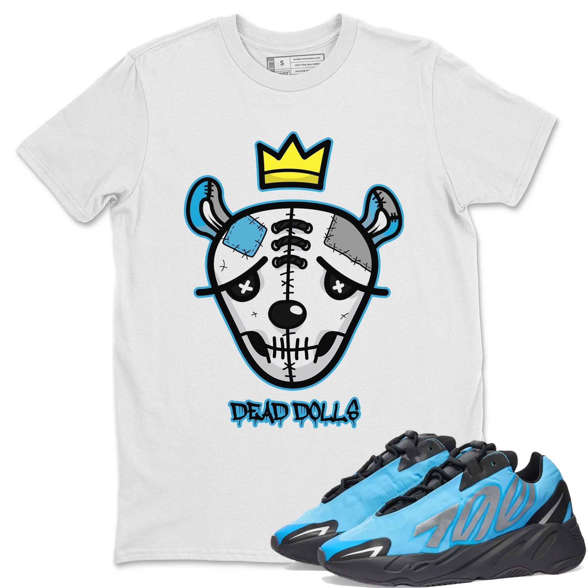 Dead Dolls Face Unisex Tops - Yeezy 700 Bright Cyan