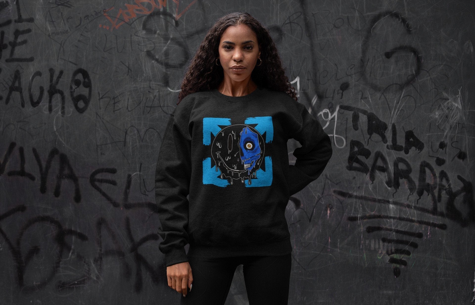 Dead Inside Unisex Tops - Air Jordan 2 OFF-WHITE Black Blue