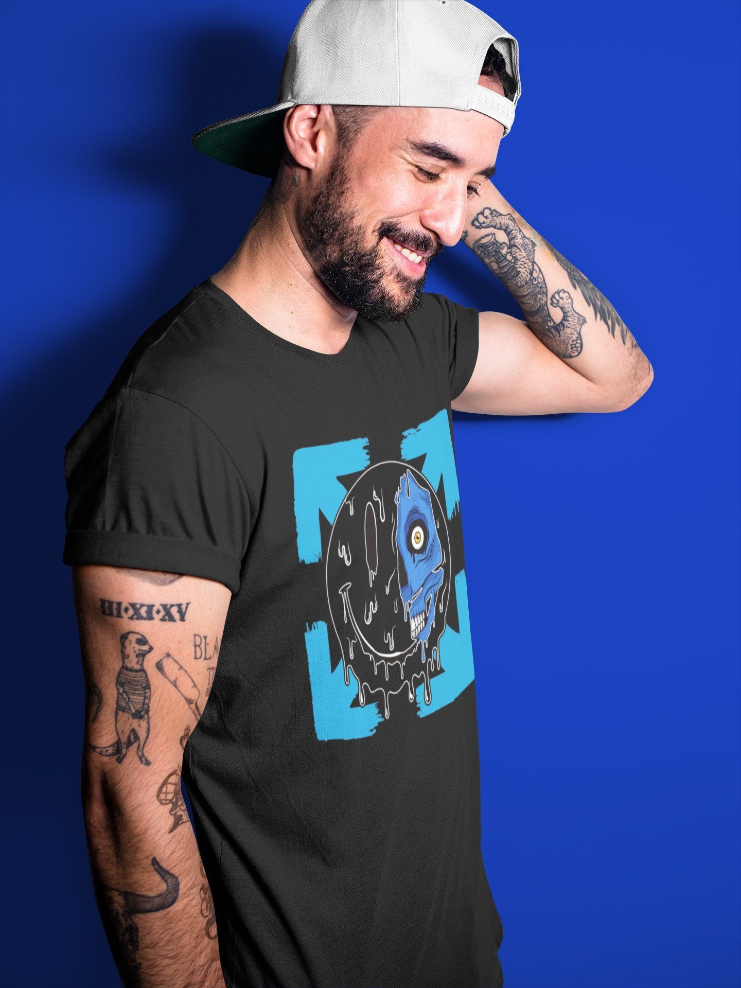 Dead Inside Unisex Tops - Air Jordan 2 OFF-WHITE Black Blue