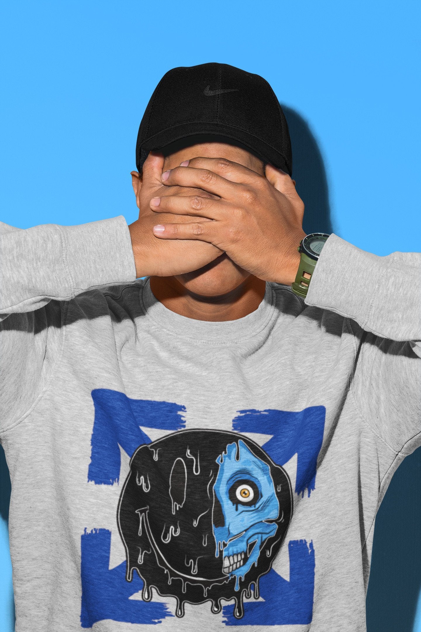 Dead Inside Unisex Tops - Air Jordan 2 OFF-WHITE Black Blue