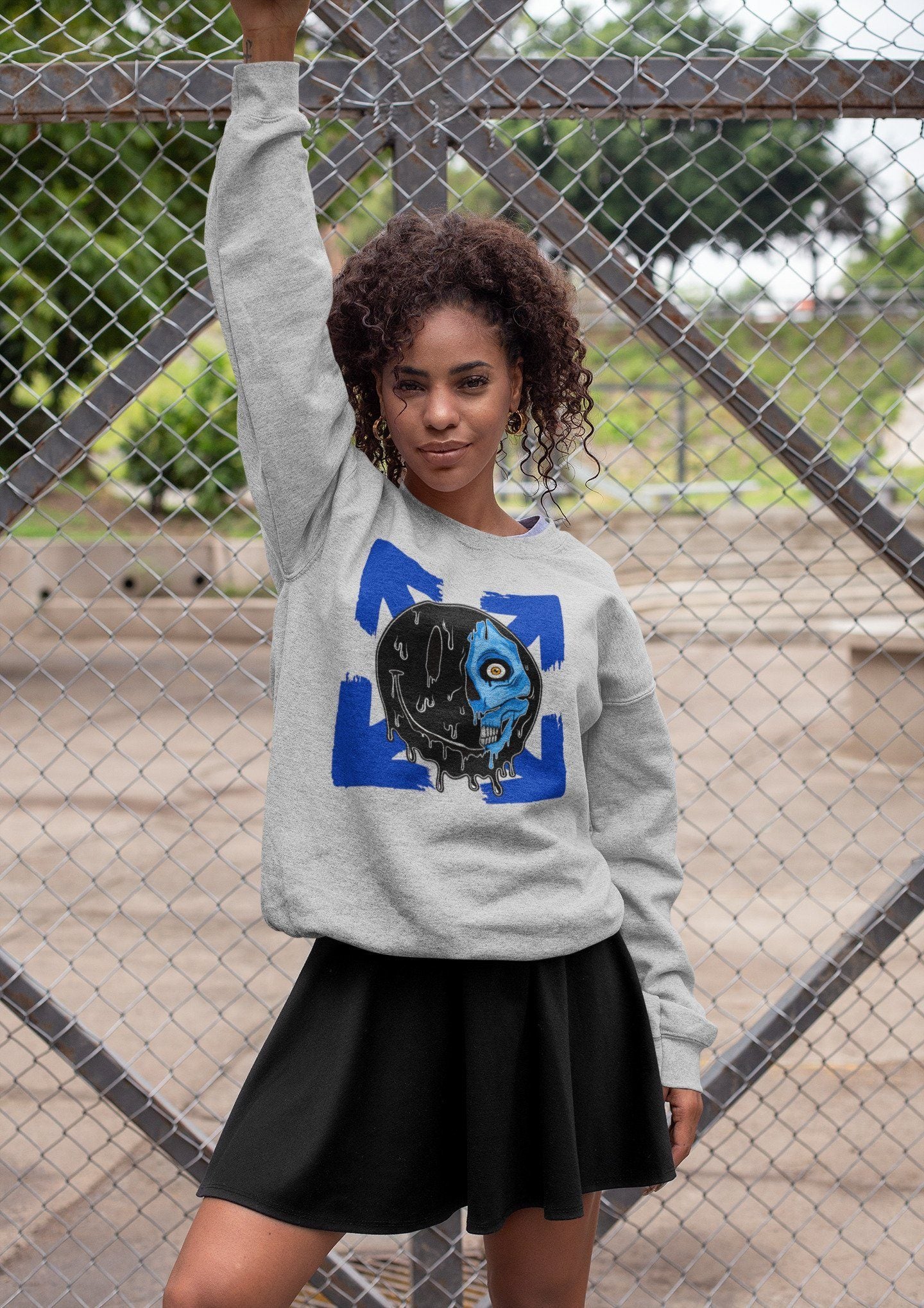 Dead Inside Unisex Tops - Air Jordan 2 OFF-WHITE Black Blue