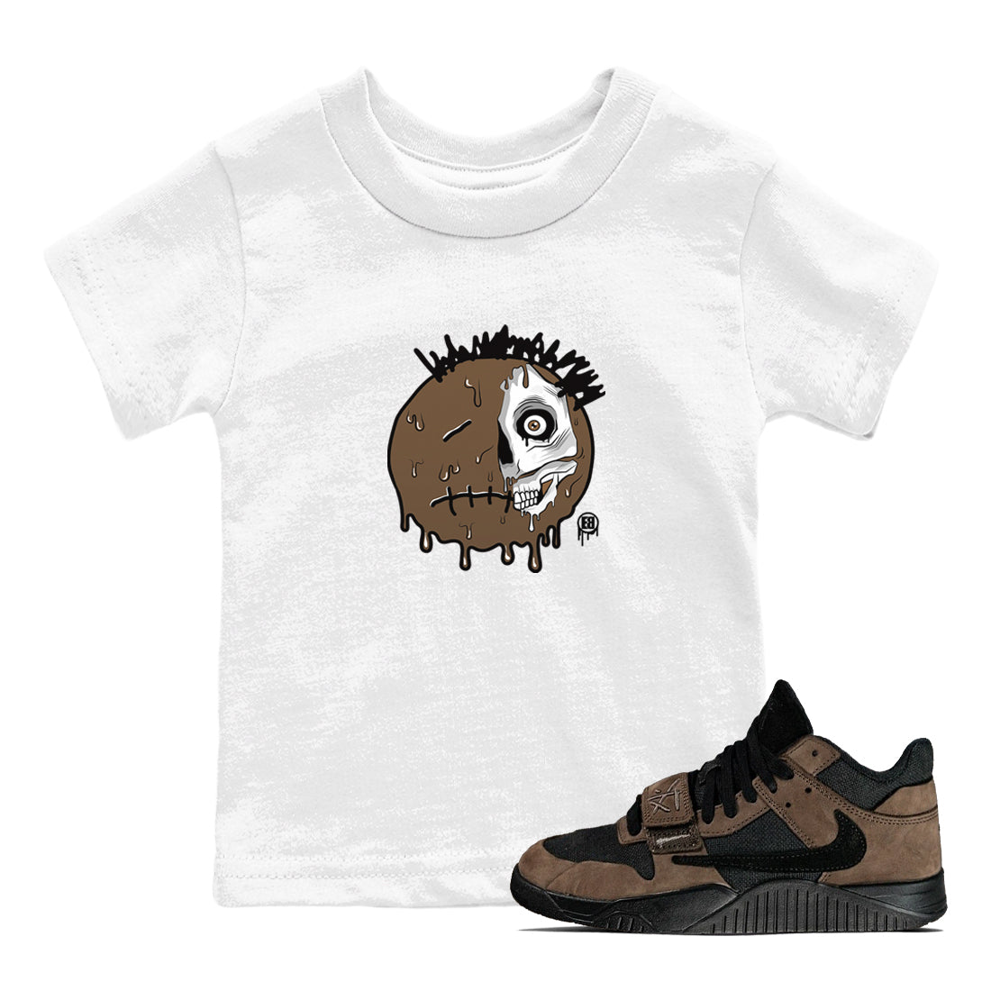 Dead Inside snkmatch Tees Kids - Jordan Jumpman Jack Travis Scott Dark Mocha