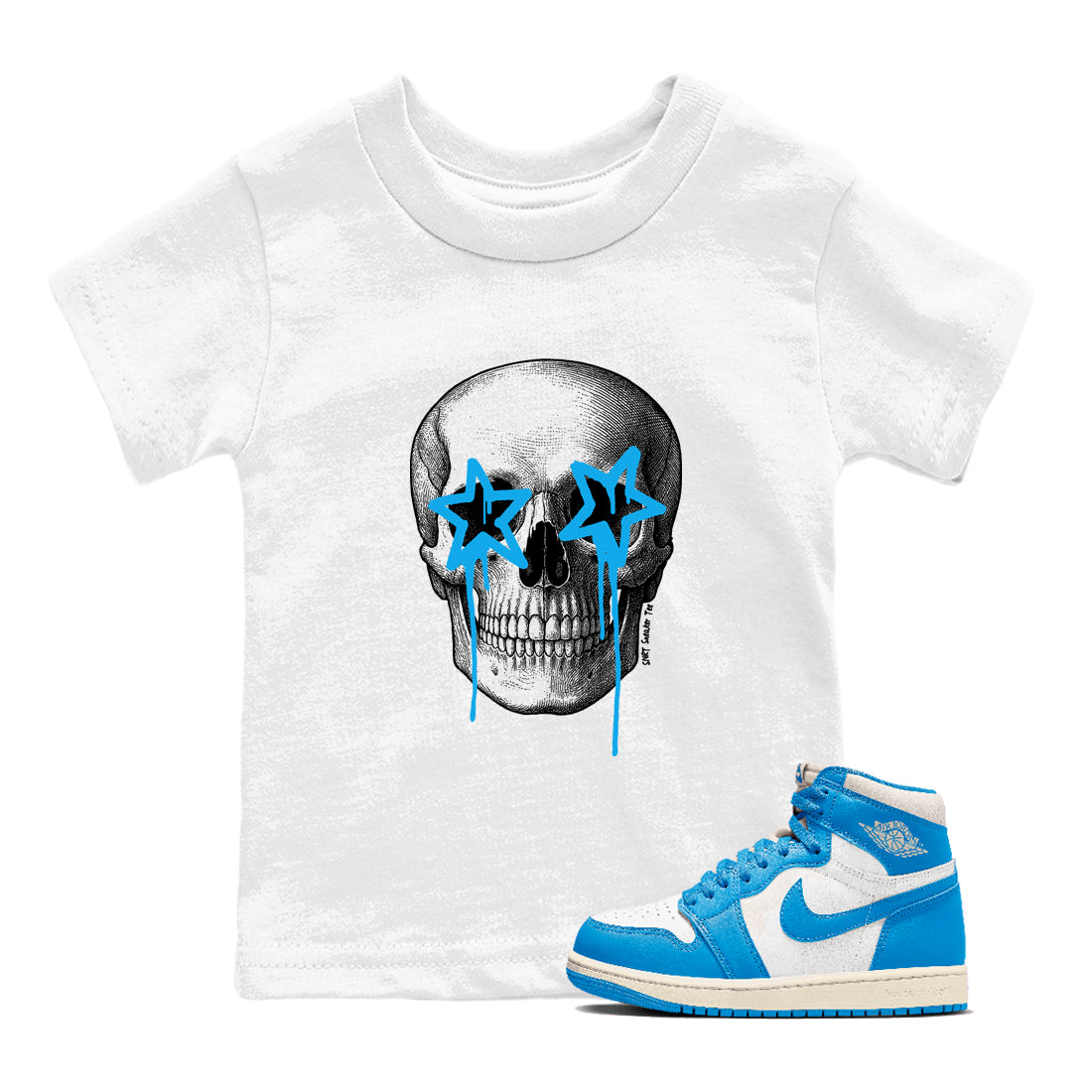 Death Star snkmatch Tees Kids - Air Jordan 1 UNC Reimagined