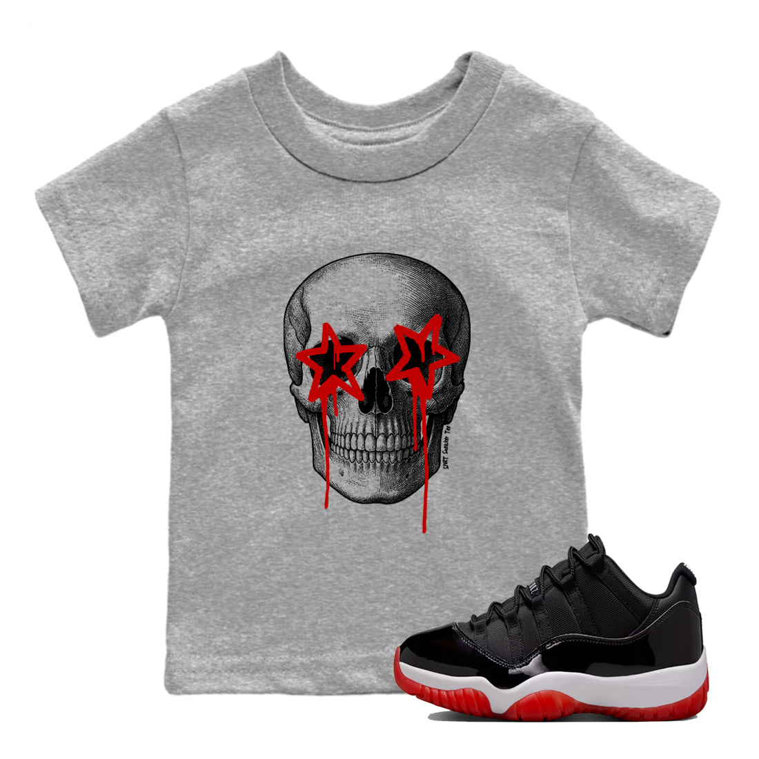 Death Star snkmatch Tees Kids - Air Jordan 11 Bred