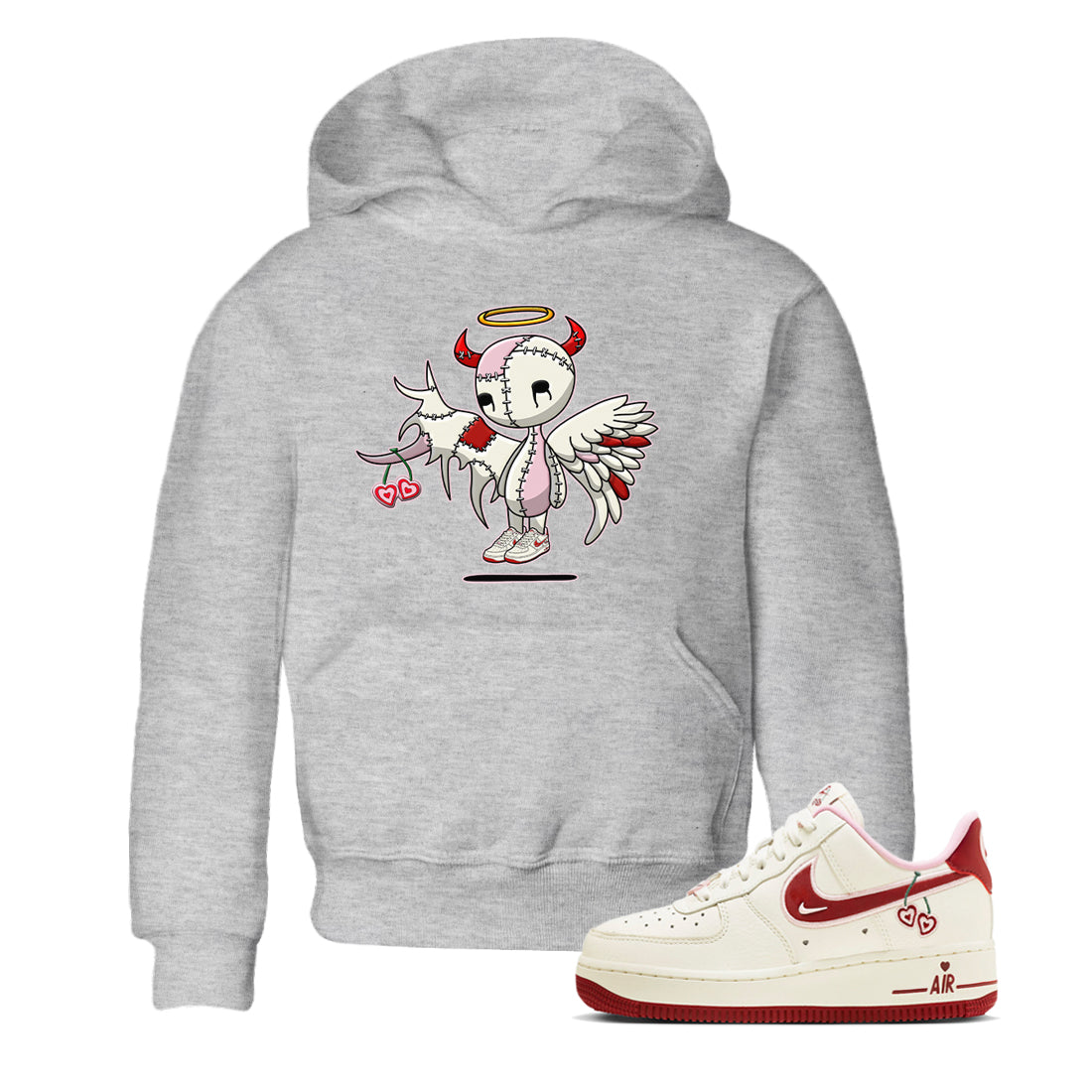 Devil Angel Kids Tops - Air Force 1 Valentines Day