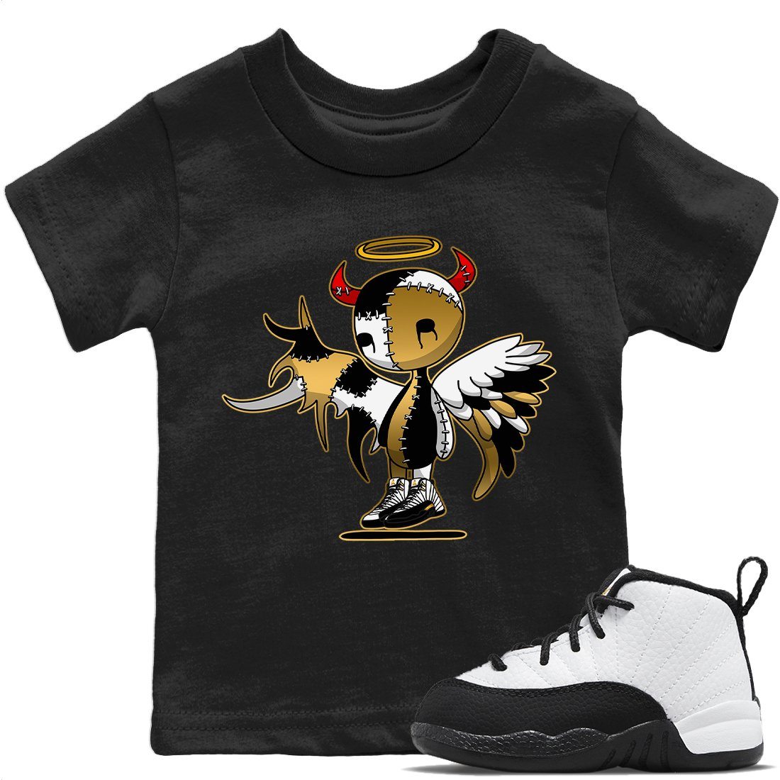 Devil Angel Kids Tops - Air Jordan 12 Royalty