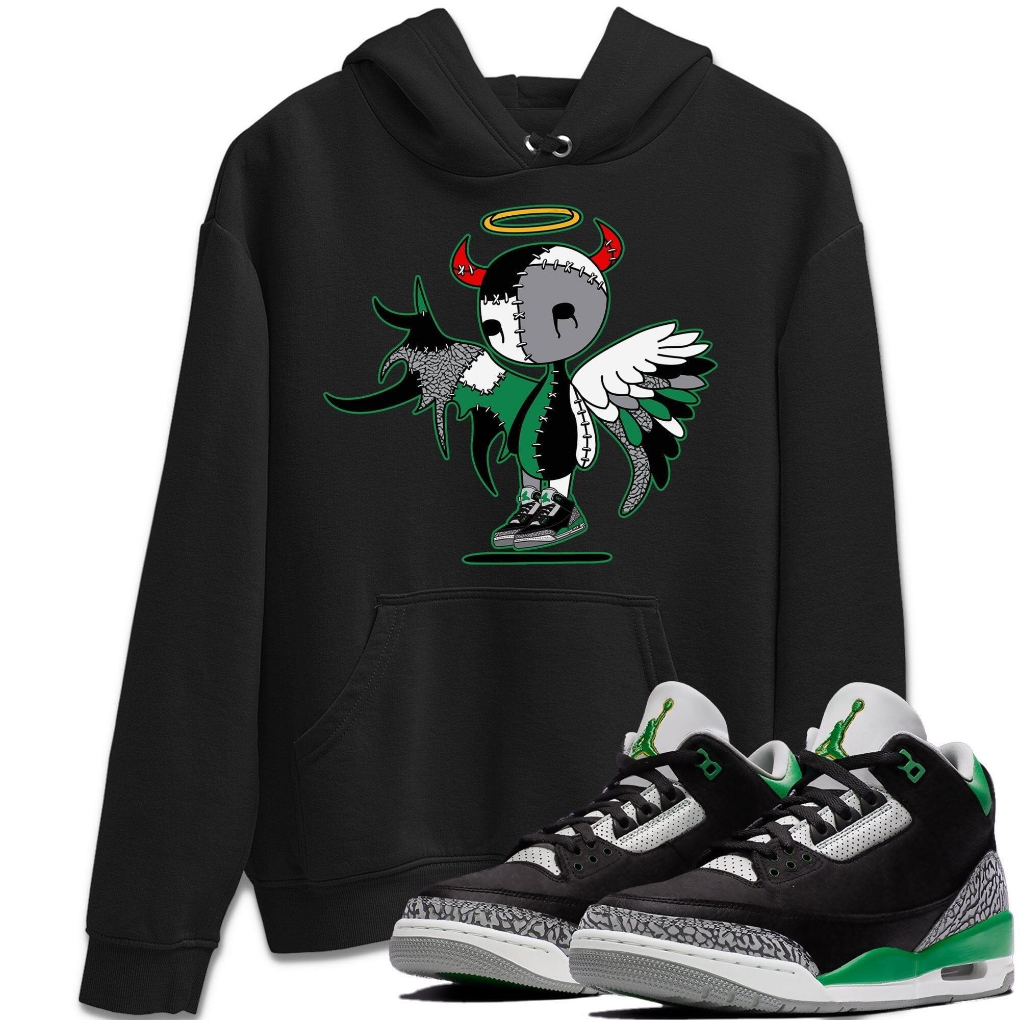 Devil Angel Unisex Tops - Air Jordan 3 Pine Green