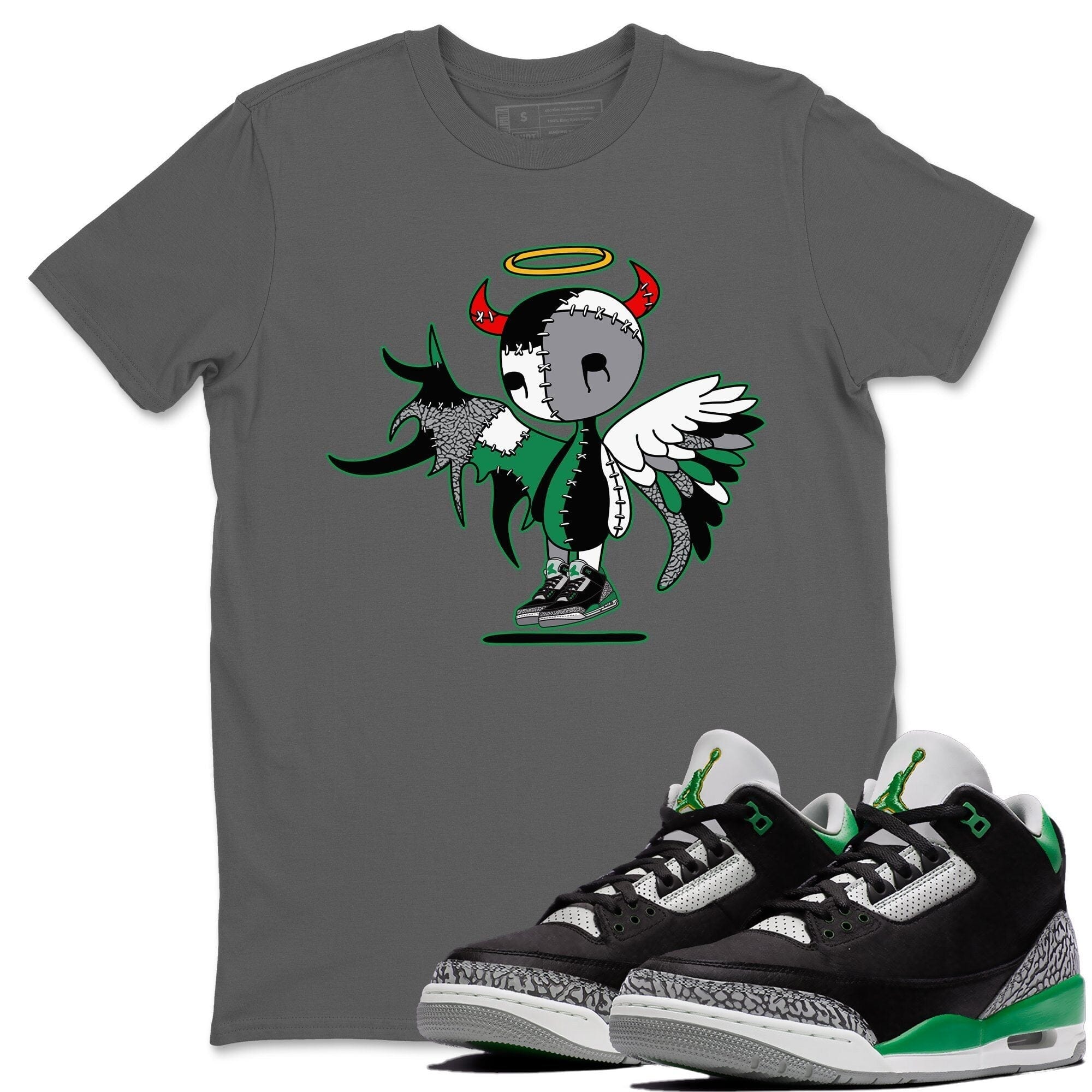 Devil Angel Unisex Tops - Air Jordan 3 Pine Green