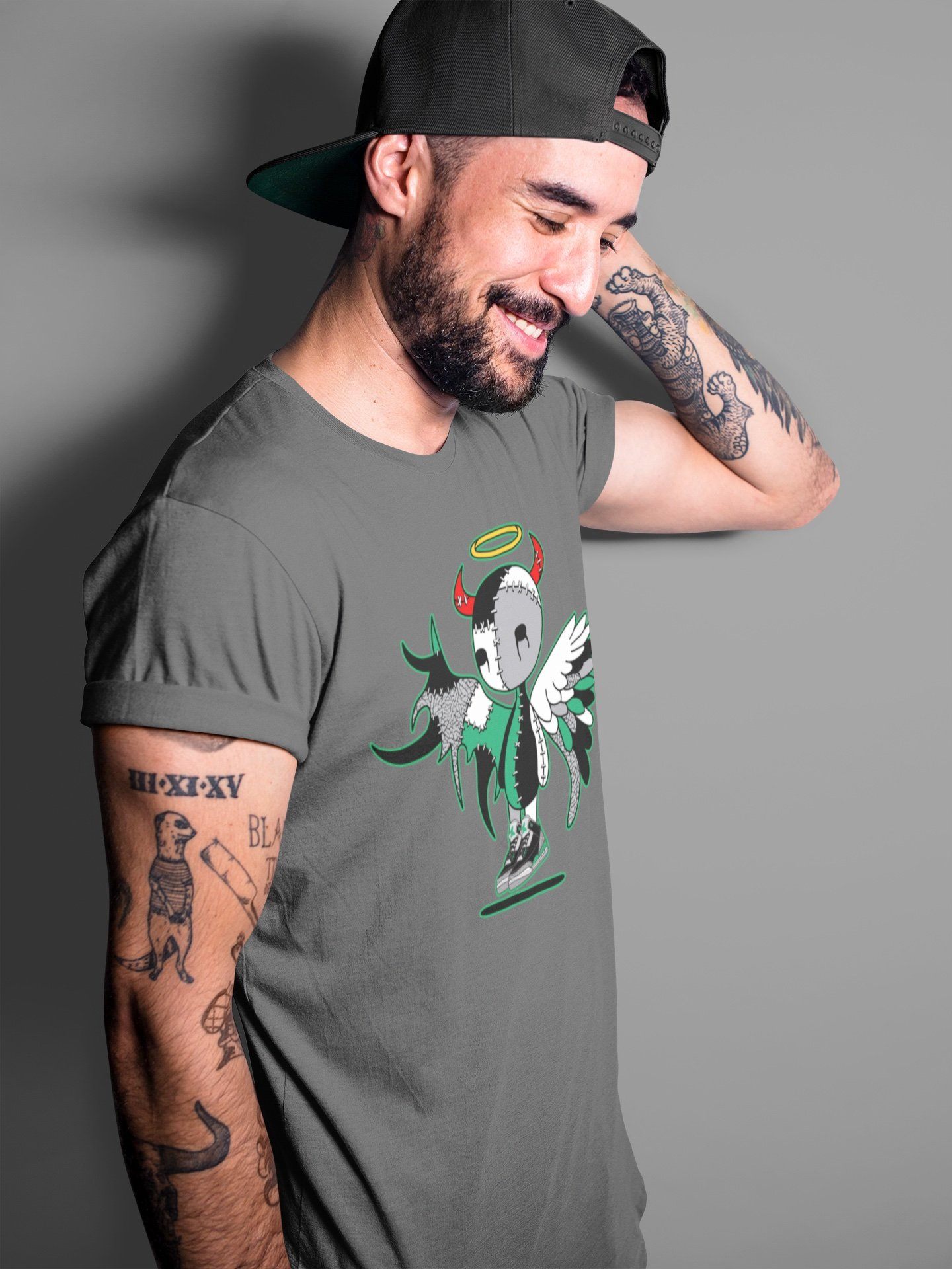 Devil Angel Unisex Tops - Air Jordan 3 Pine Green