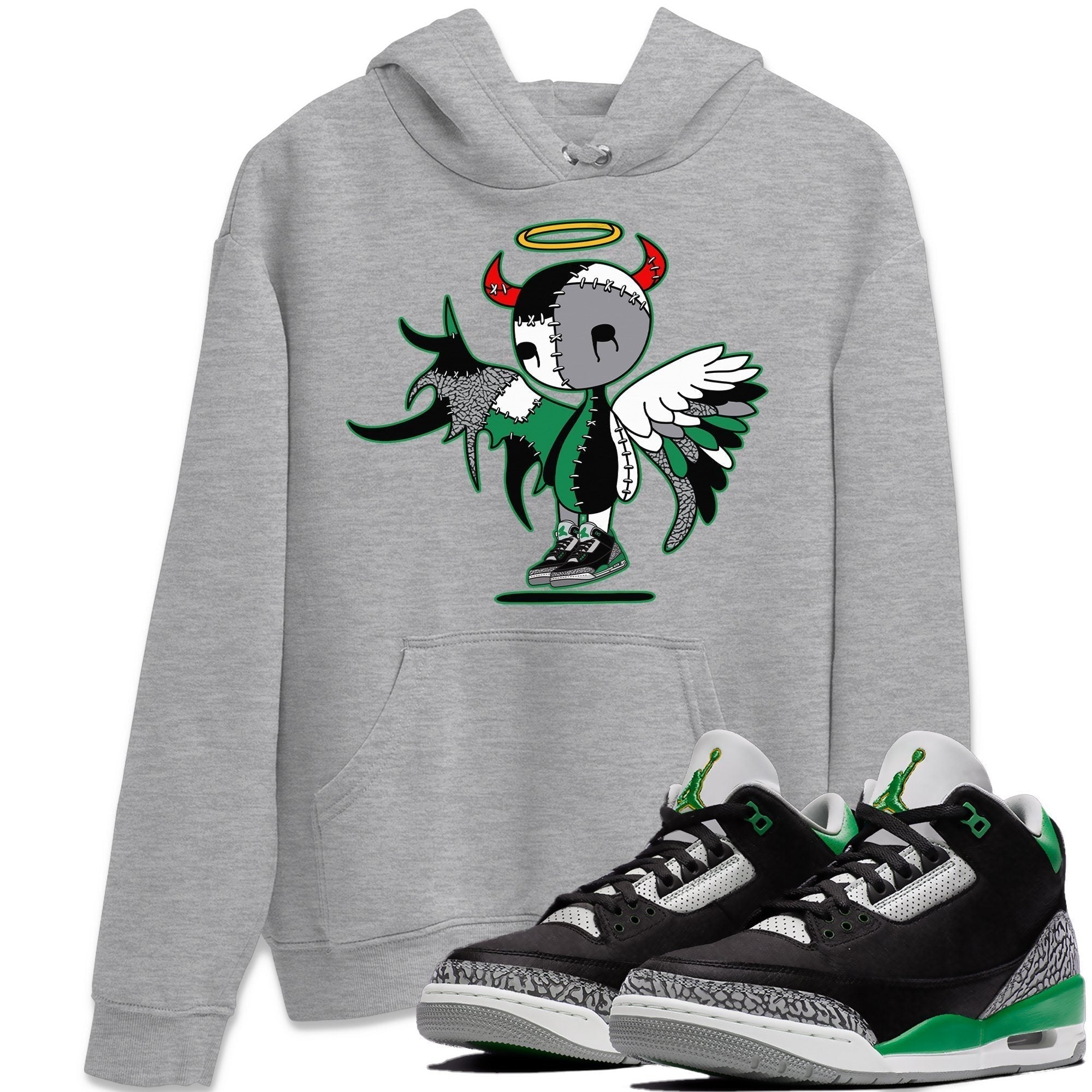 Devil Angel Unisex Tops - Air Jordan 3 Pine Green