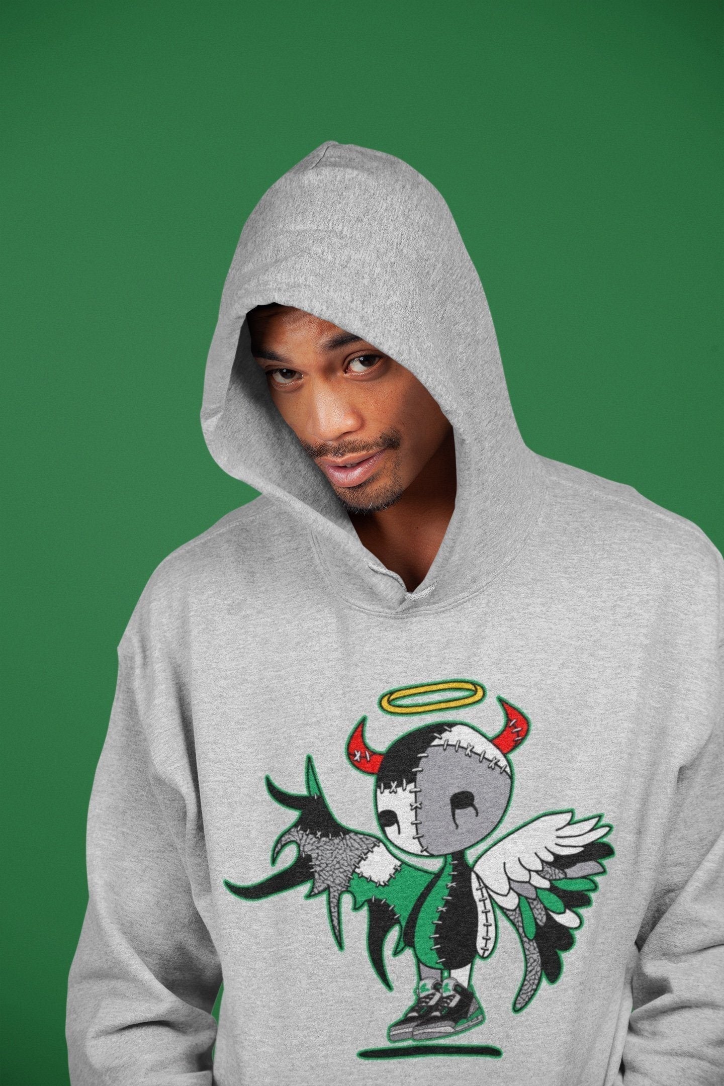 Devil Angel Unisex Tops - Air Jordan 3 Pine Green