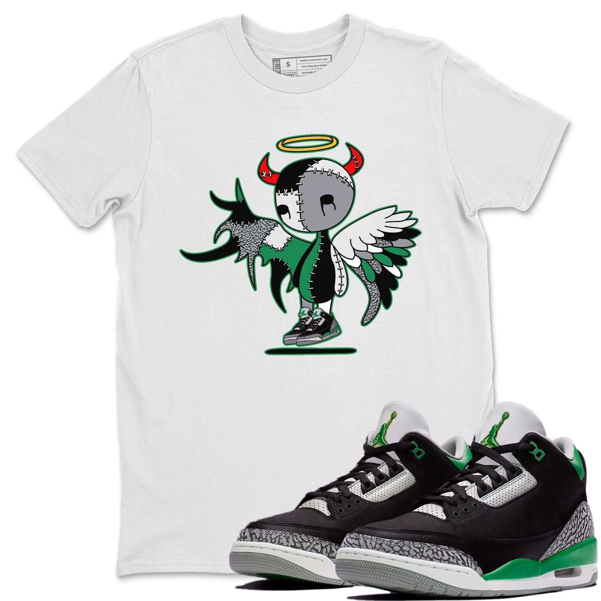 Devil Angel Unisex Tops - Air Jordan 3 Pine Green