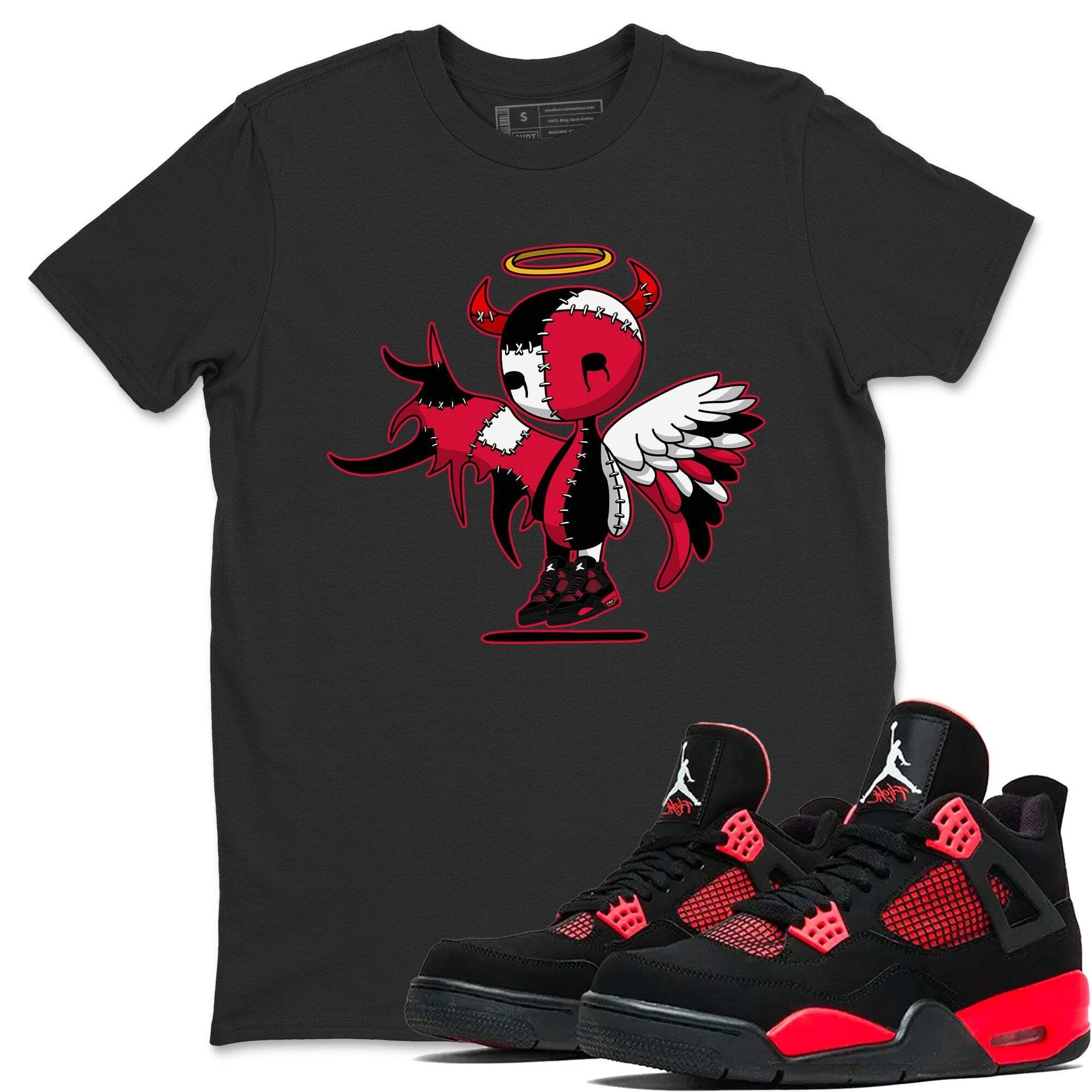 Devil Angel Unisex Tops - Air Jordan 4 Red Thunder