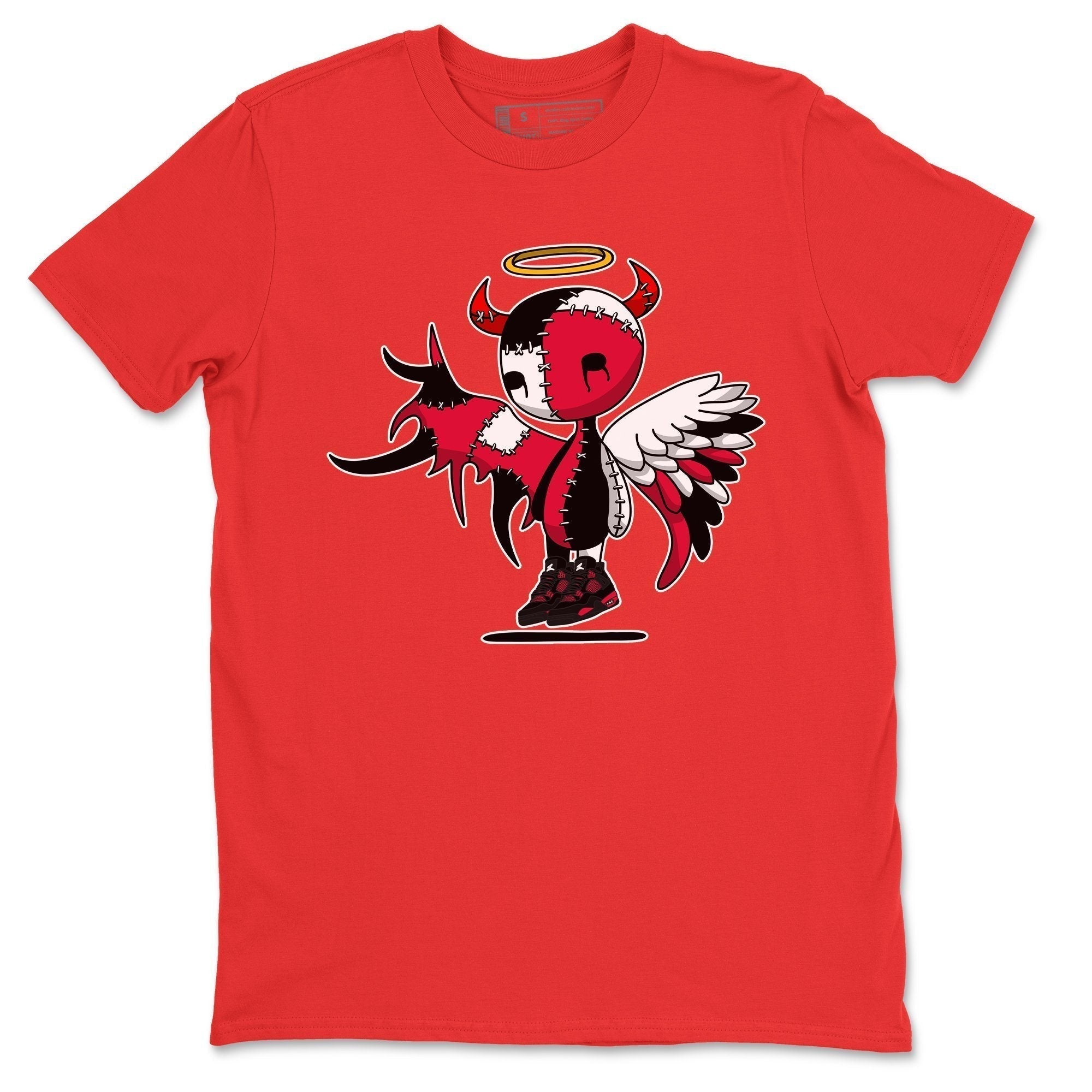 Devil Angel Unisex Tops - Air Jordan 4 Red Thunder