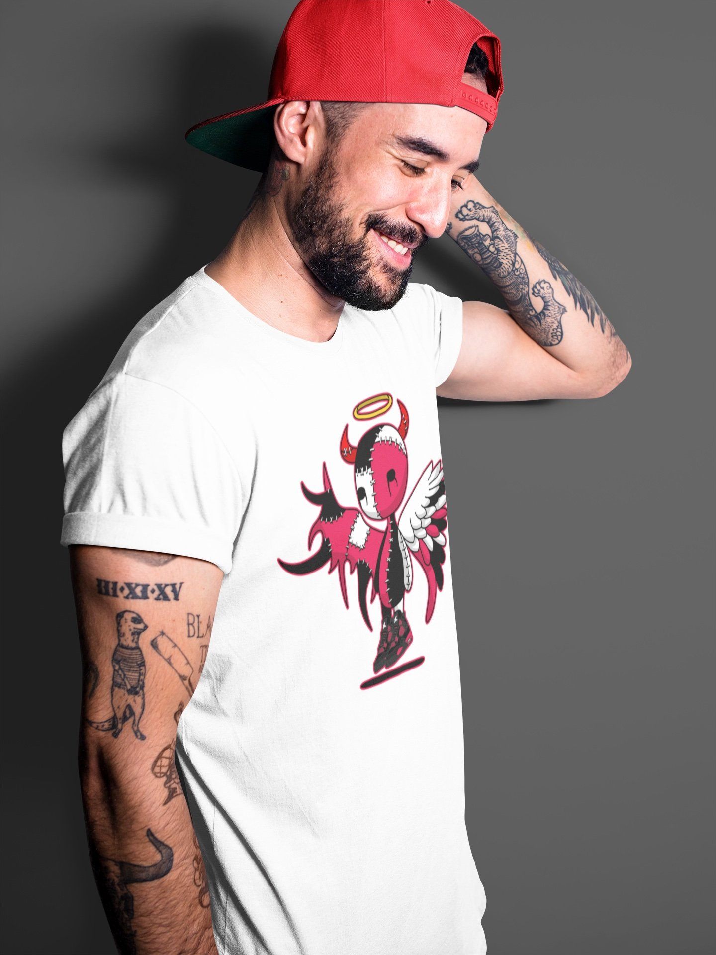 Devil Angel Unisex Tops - Air Jordan 4 Red Thunder
