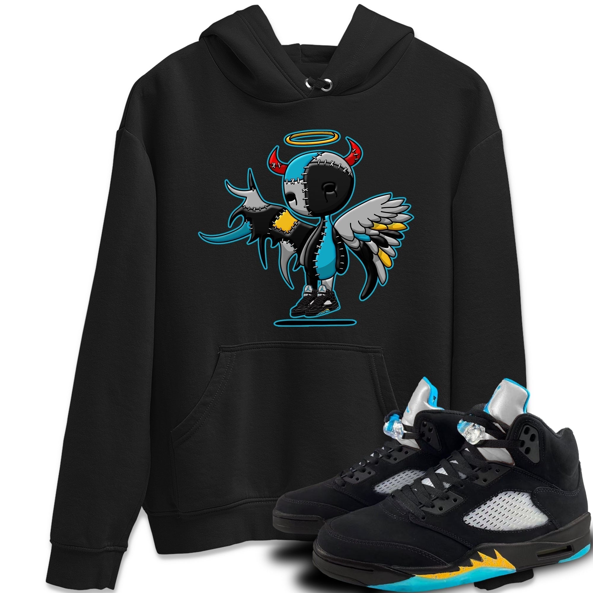 Devil Angel Unisex Tops - Air Jordan 5 Aqua