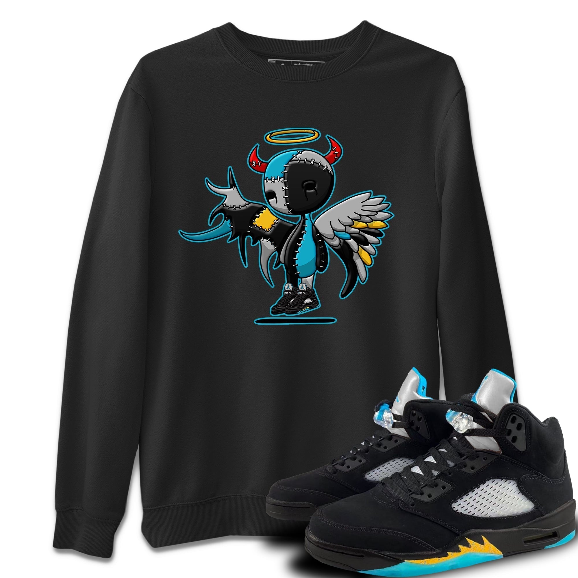 Devil Angel Unisex Tops - Air Jordan 5 Aqua