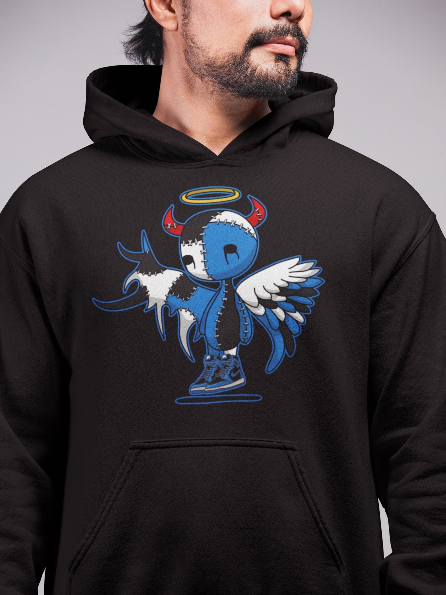 Devil Angel Unisex Tops - Air Jordan 1 Dark Marina Blue