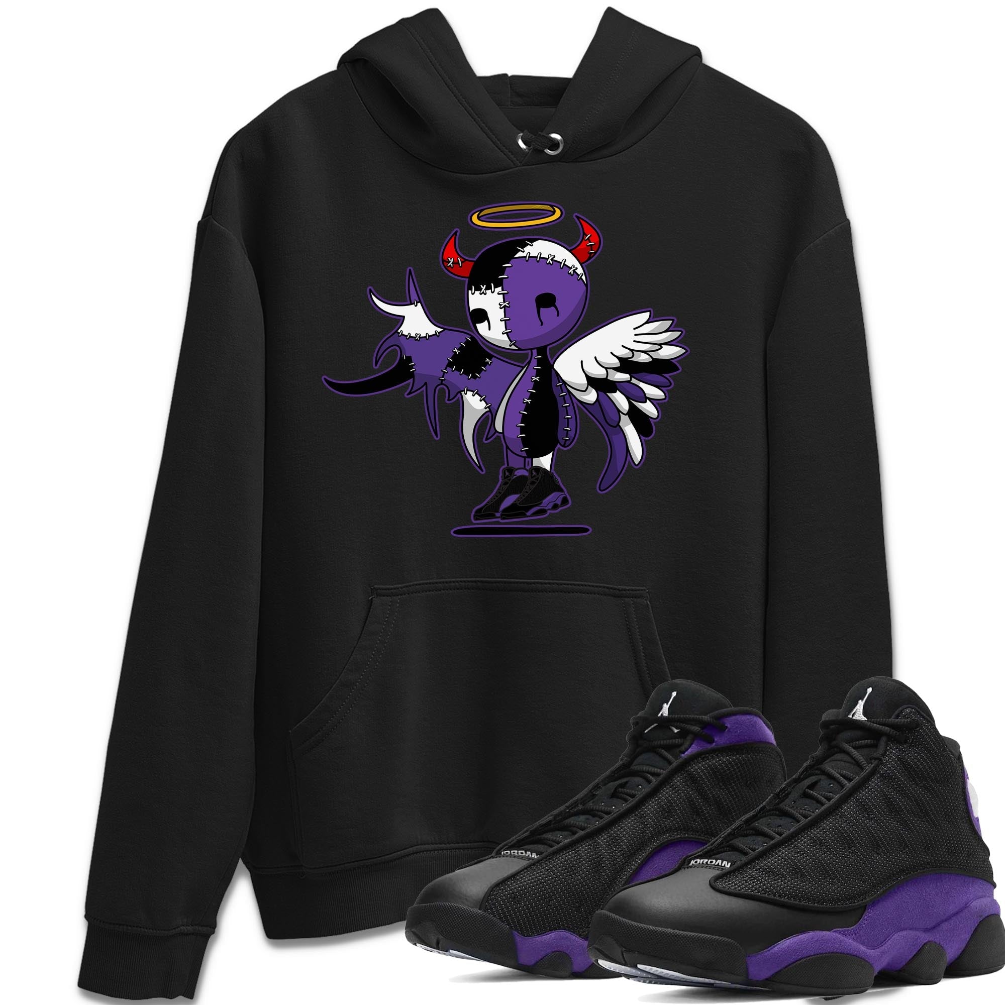 Devil Angel Unisex Tops - Air Jordan 13 Court Purple
