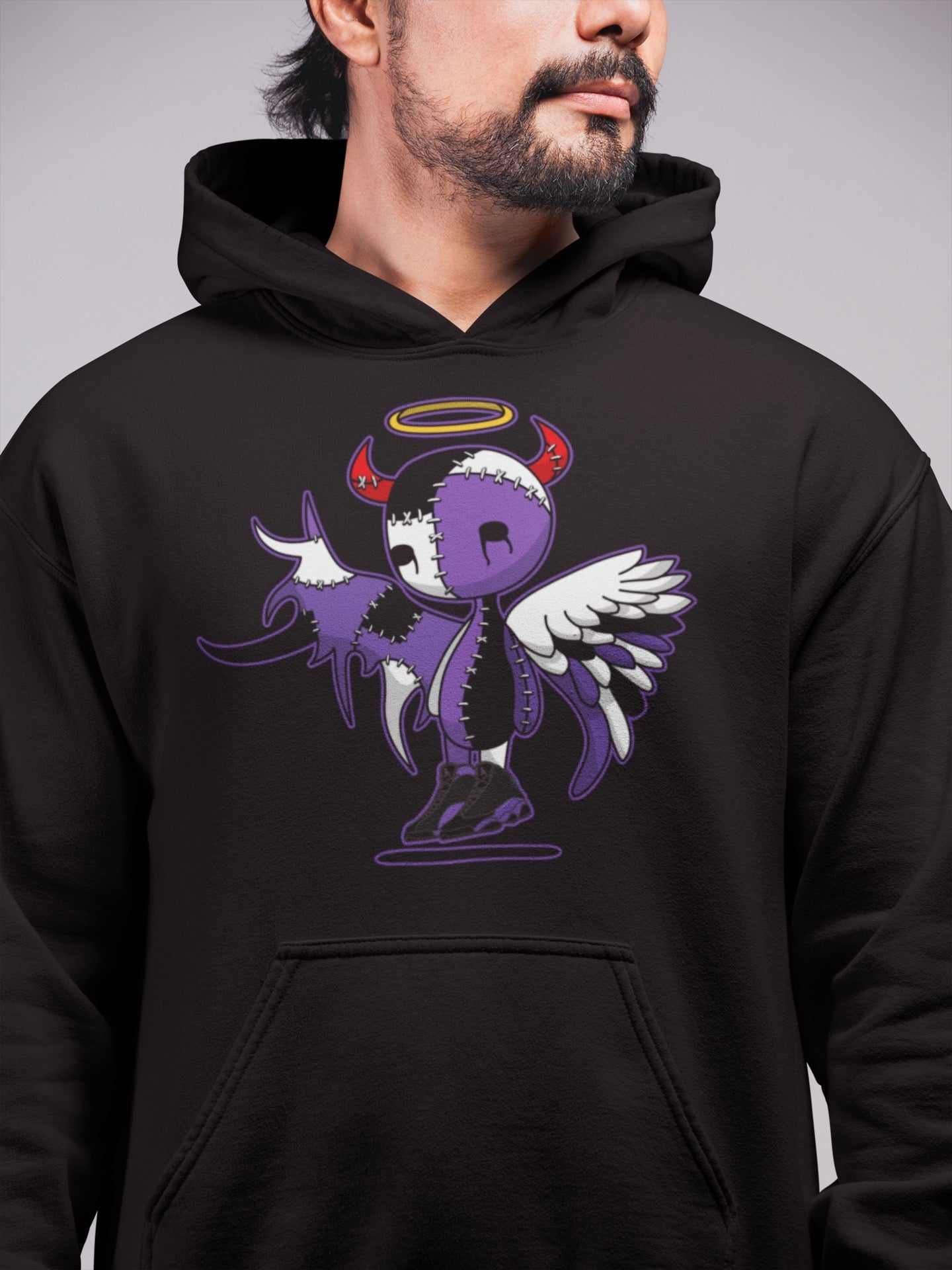 Devil Angel Unisex Tops - Air Jordan 13 Court Purple
