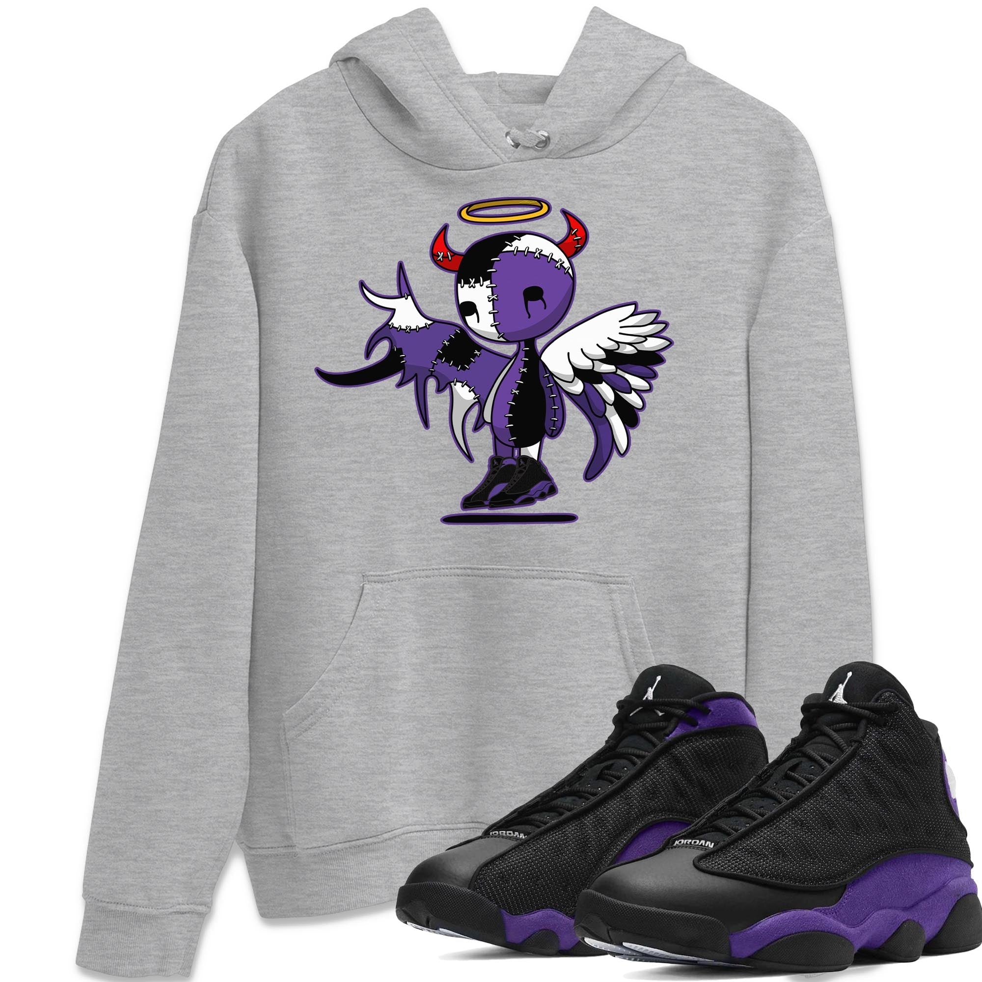 Devil Angel Unisex Tops - Air Jordan 13 Court Purple
