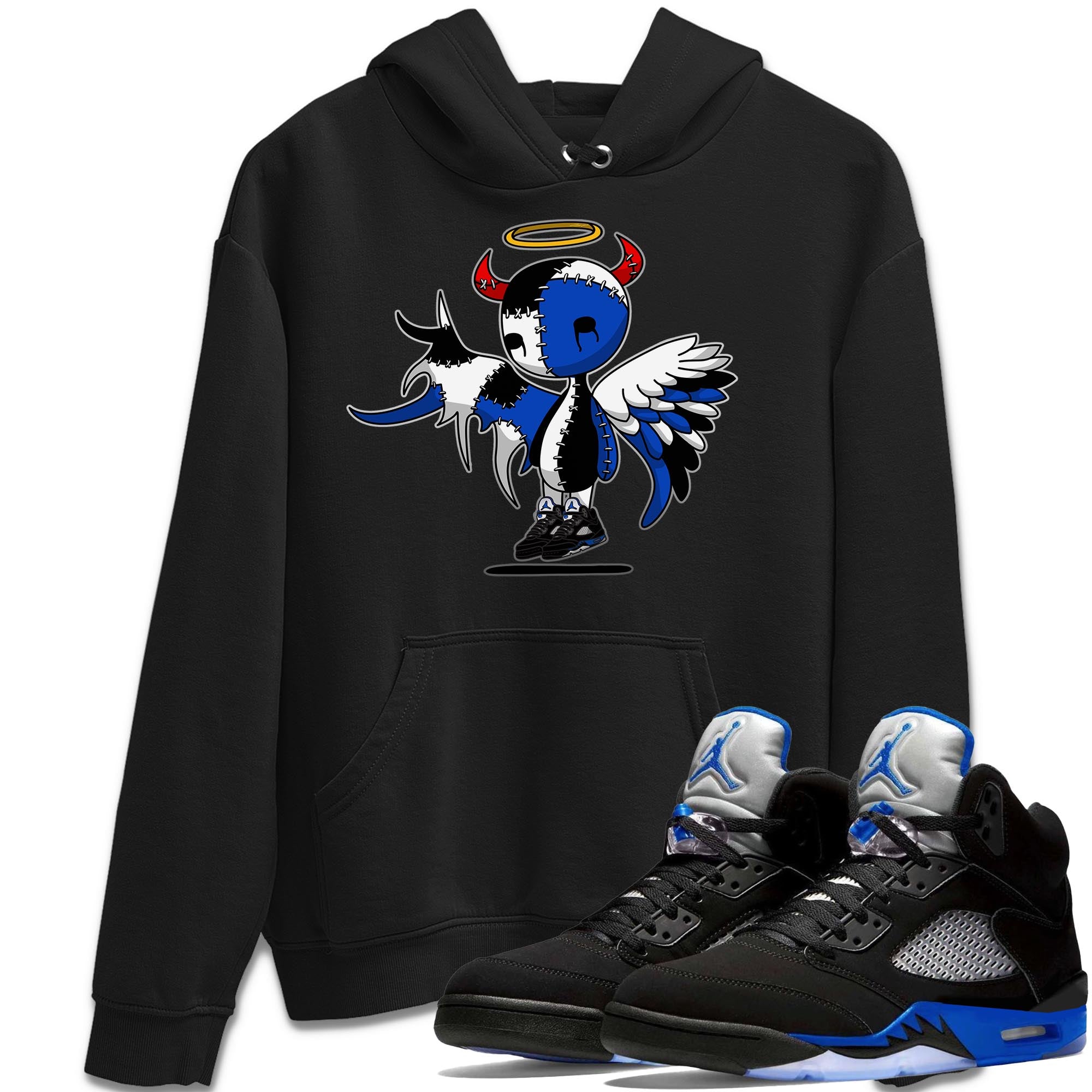 Devil Angel Unisex Tops - Air Jordan 5 Racer Blue