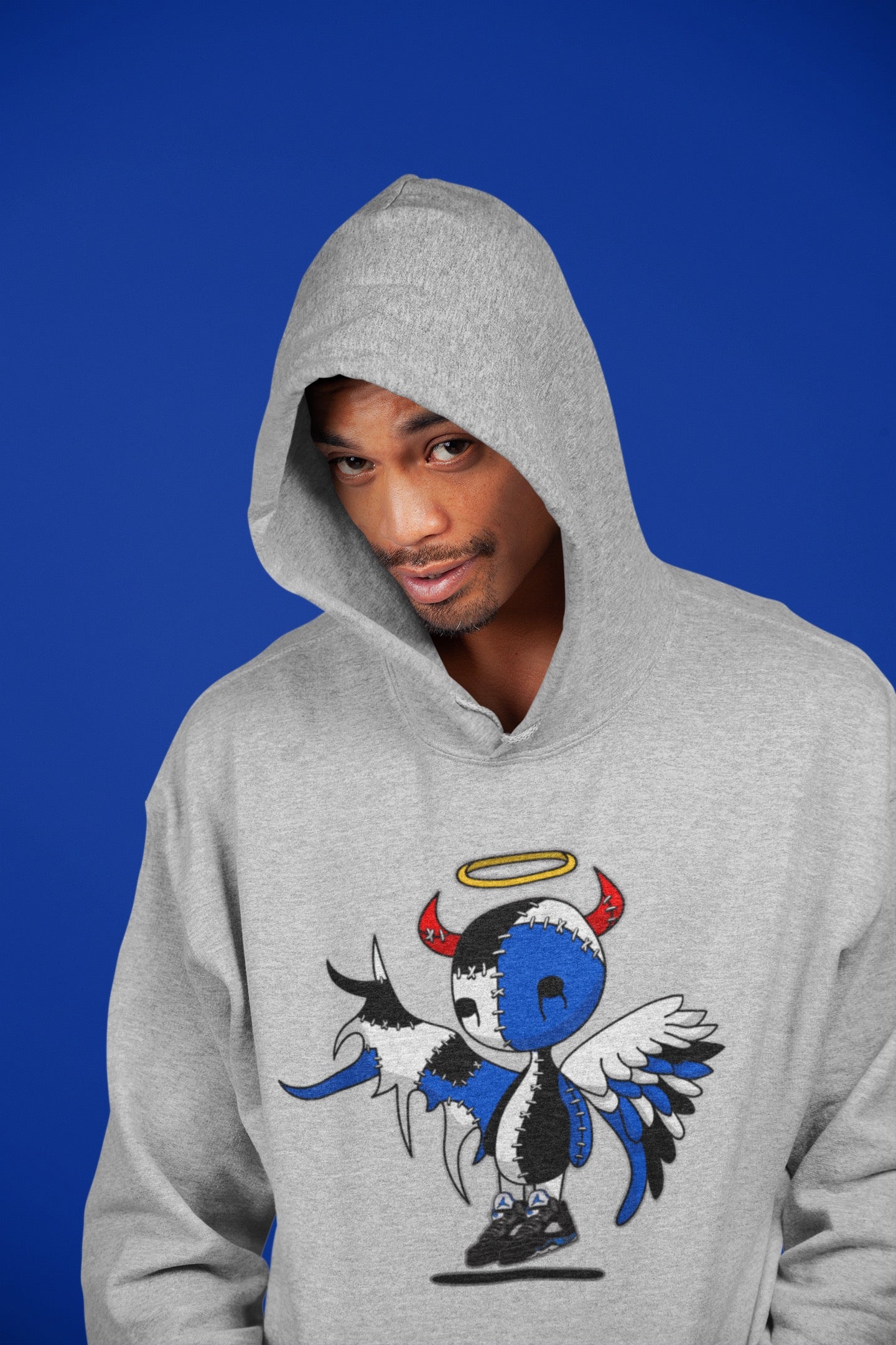 Devil Angel Unisex Tops - Air Jordan 5 Racer Blue