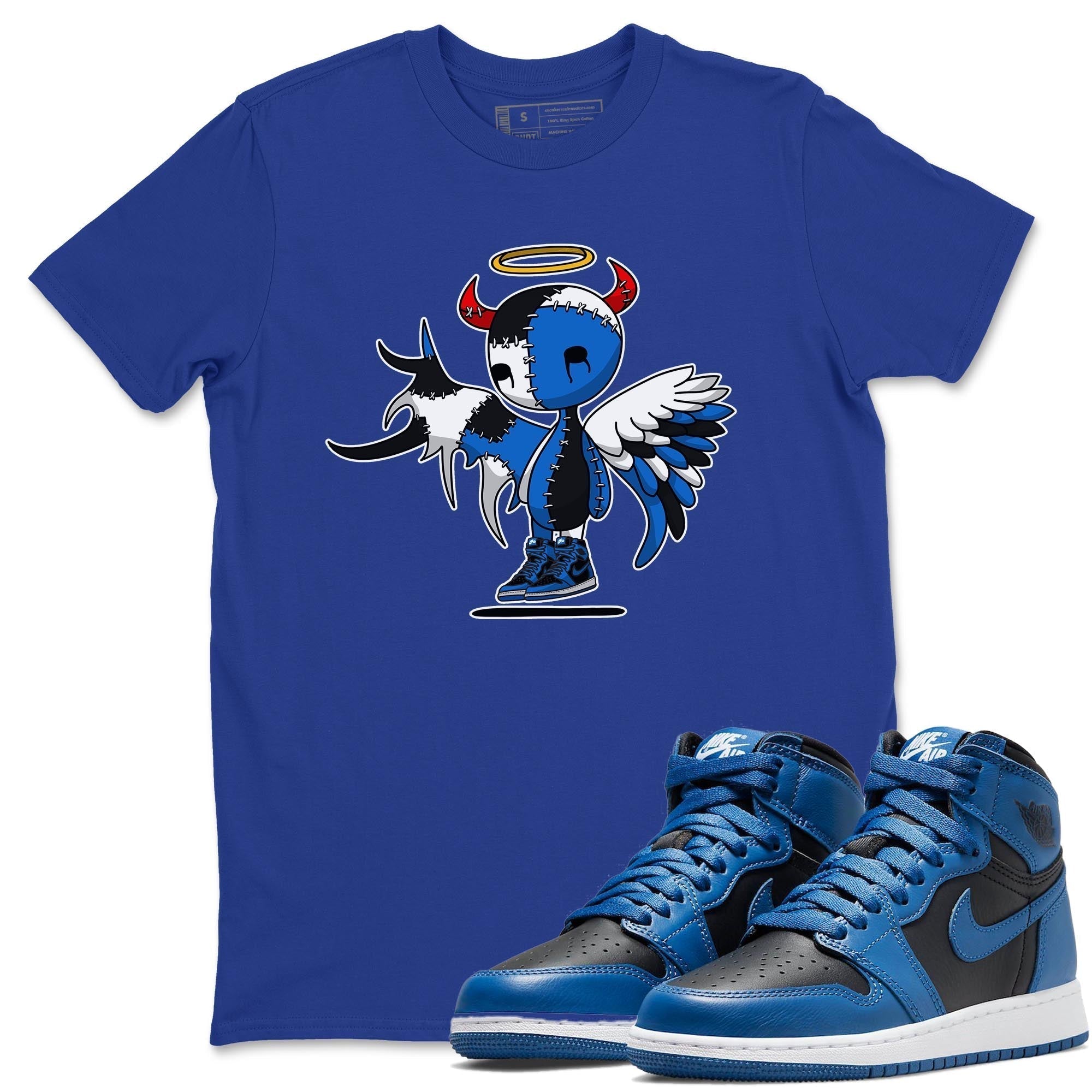 Devil Angel Unisex Tops - Air Jordan 1 Dark Marina Blue