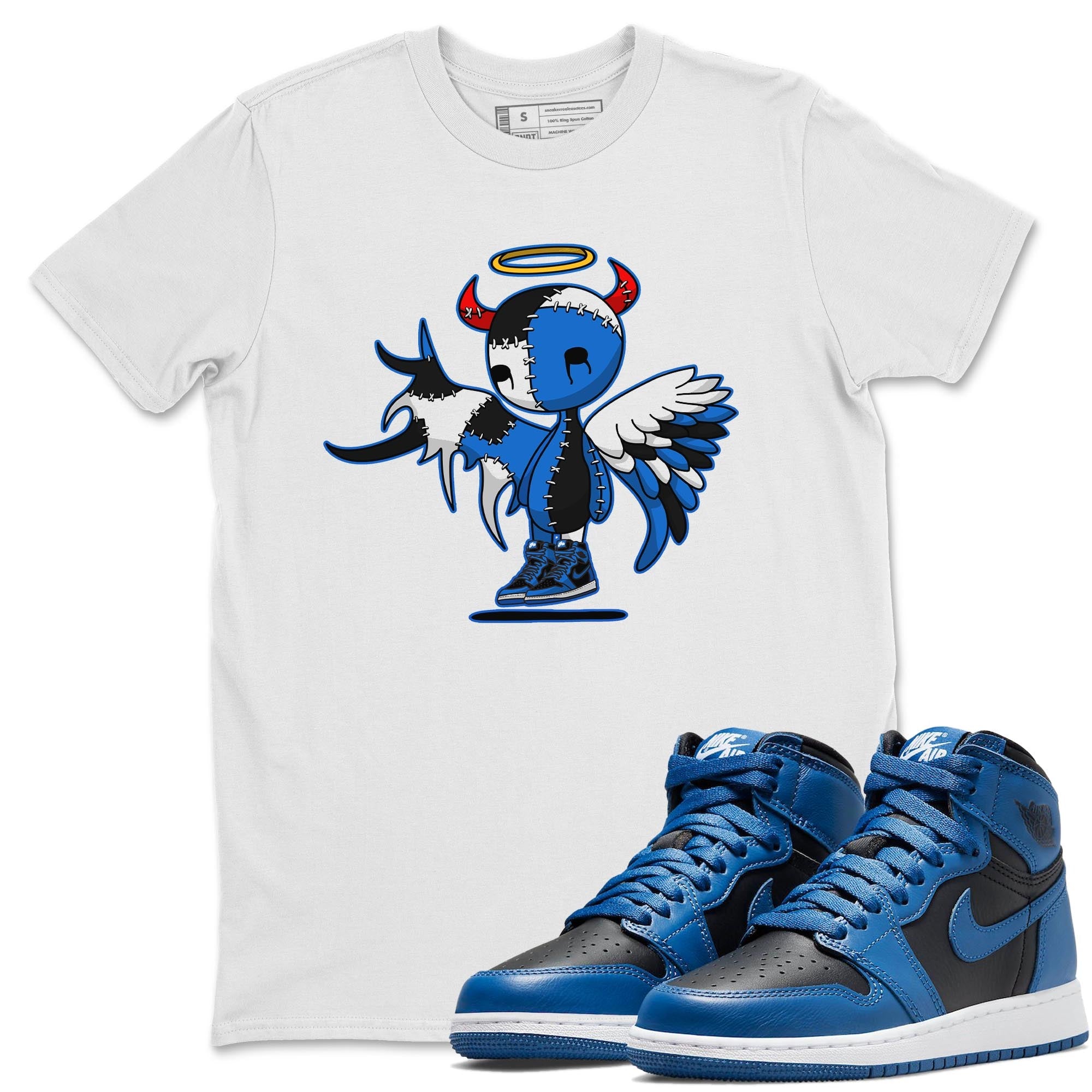Devil Angel Unisex Tops - Air Jordan 1 Dark Marina Blue