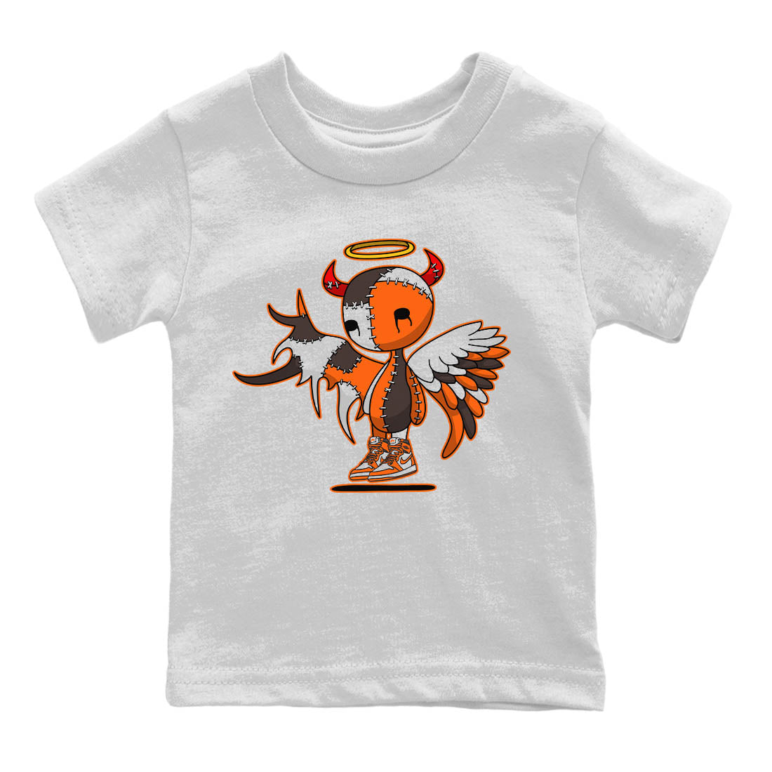 Devil Angel Kids Tops - Air Jordan 1 Starfish
