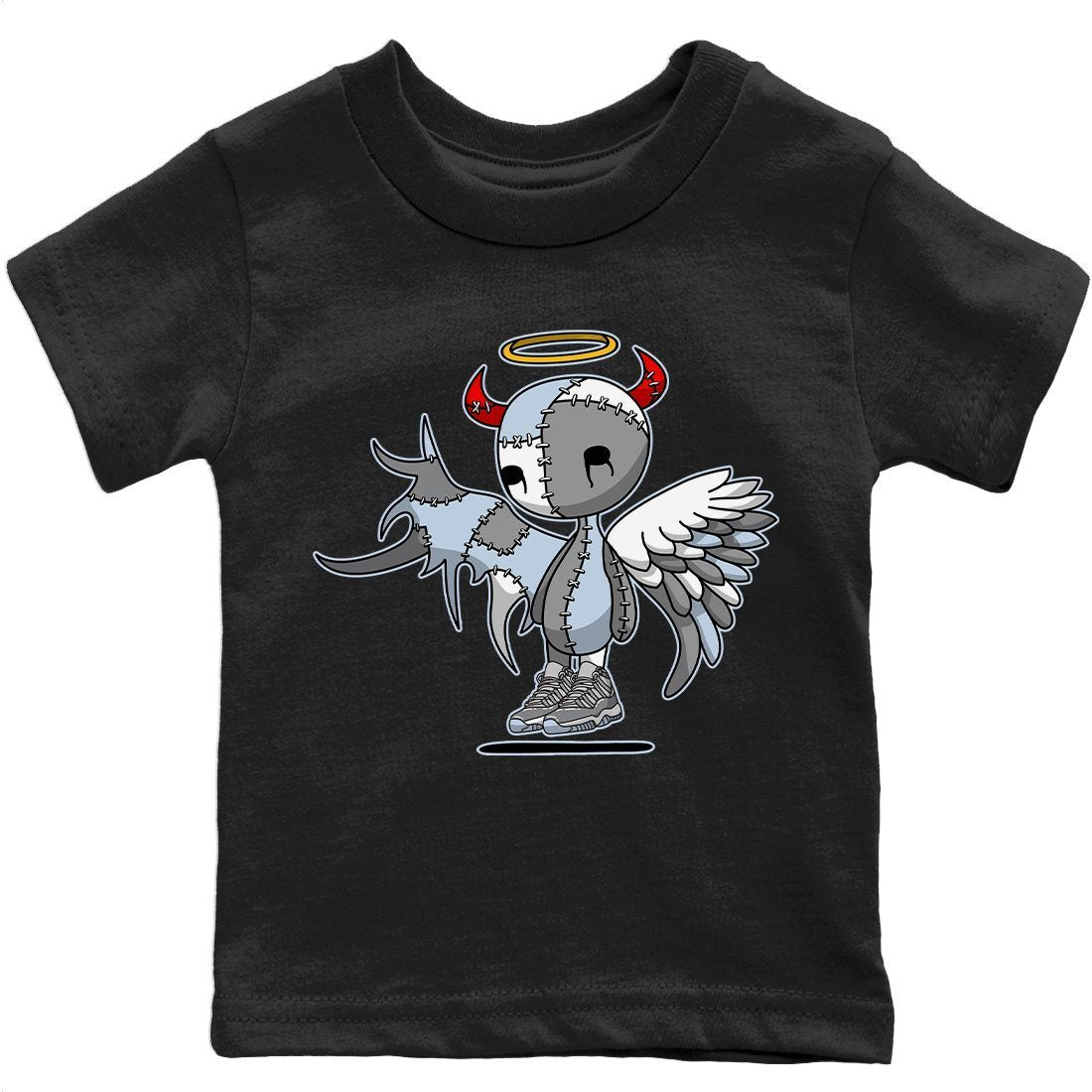 Devil Angel Kids Tops - Air Jordan 11 Cool Grey