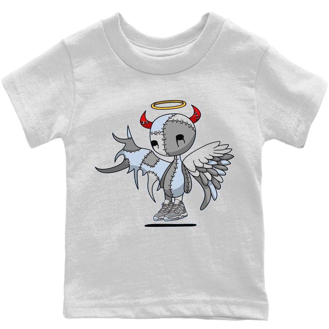 Devil Angel Kids Tops - Air Jordan 11 Cool Grey