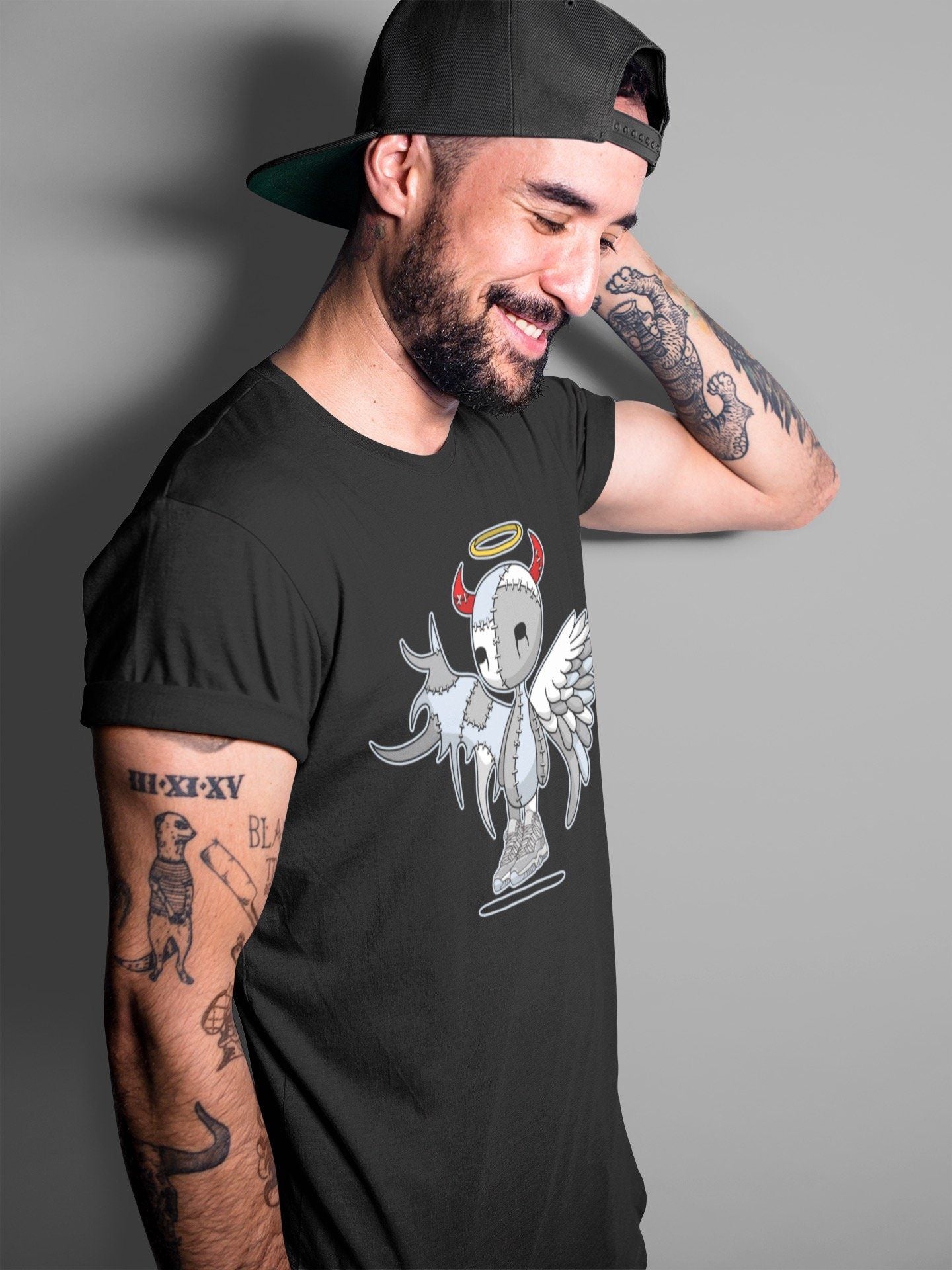 Devil Angel Unisex Tops - Air Jordan 11 Cool Grey