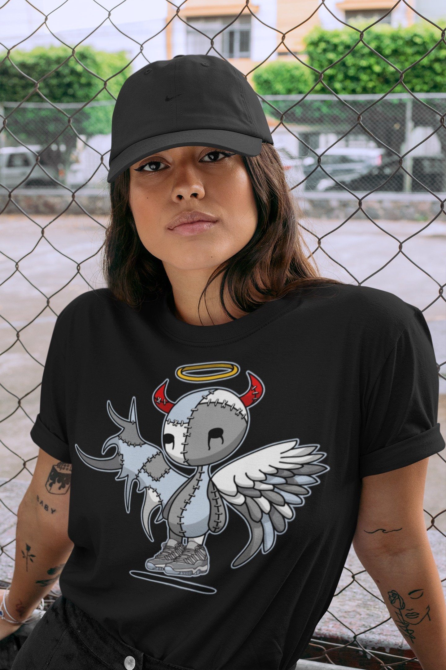 Devil Angel Unisex Tops - Air Jordan 11 Cool Grey