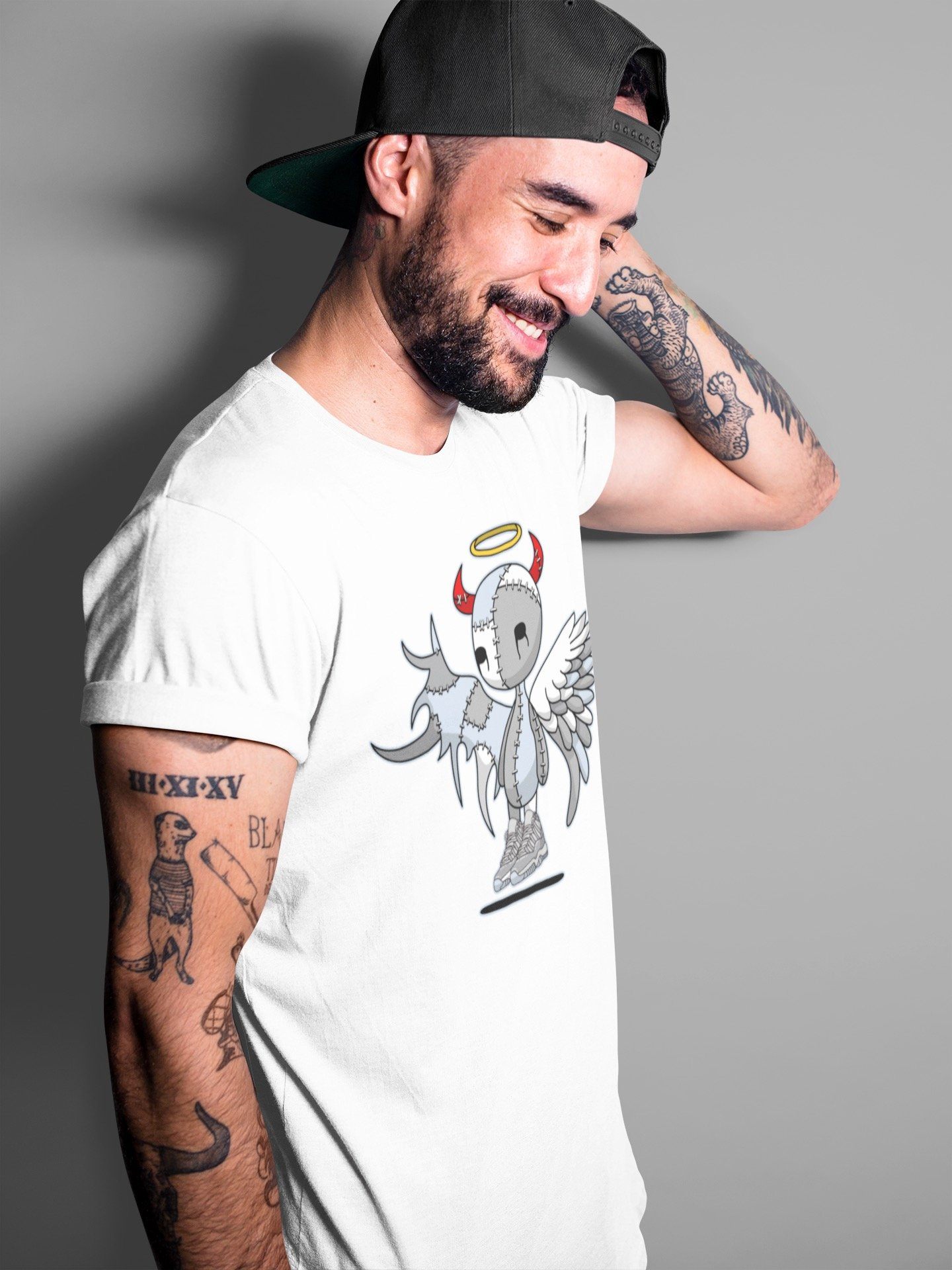 Devil Angel Unisex Tops - Air Jordan 11 Cool Grey