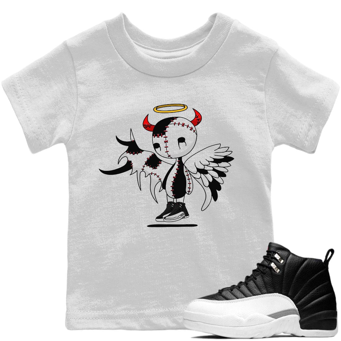 Devil Angel Kids Tops - Air Jordan 12 Playoffs