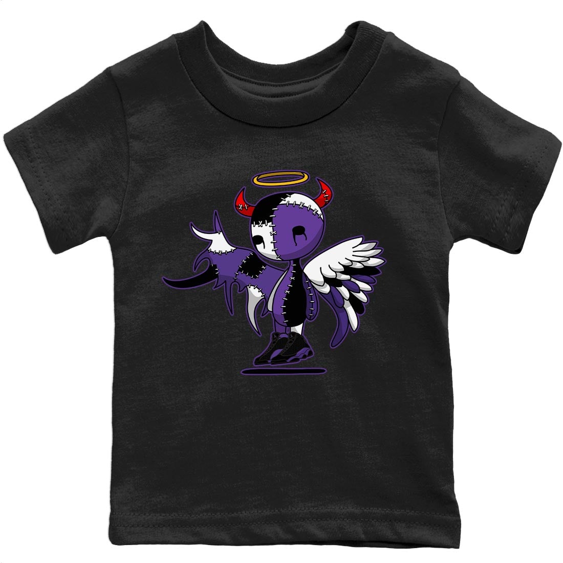 Devil Angel Kids Tops - Air Jordan 13 Court Purple