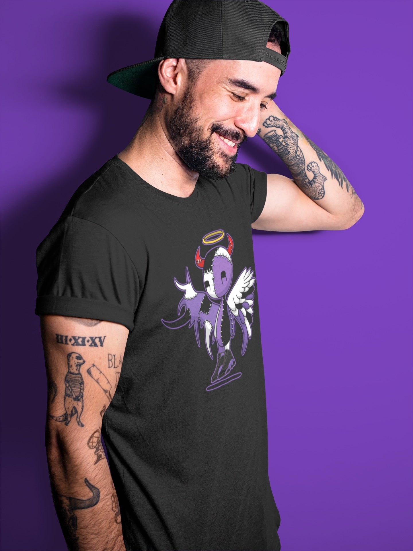 Devil Angel Unisex Tops - Air Jordan 13 Court Purple